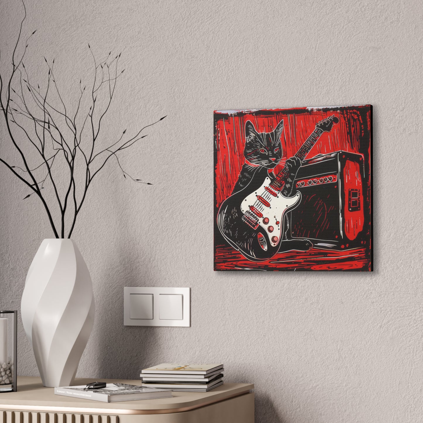 Blues Cat - Canvas Stretched, 0.75"