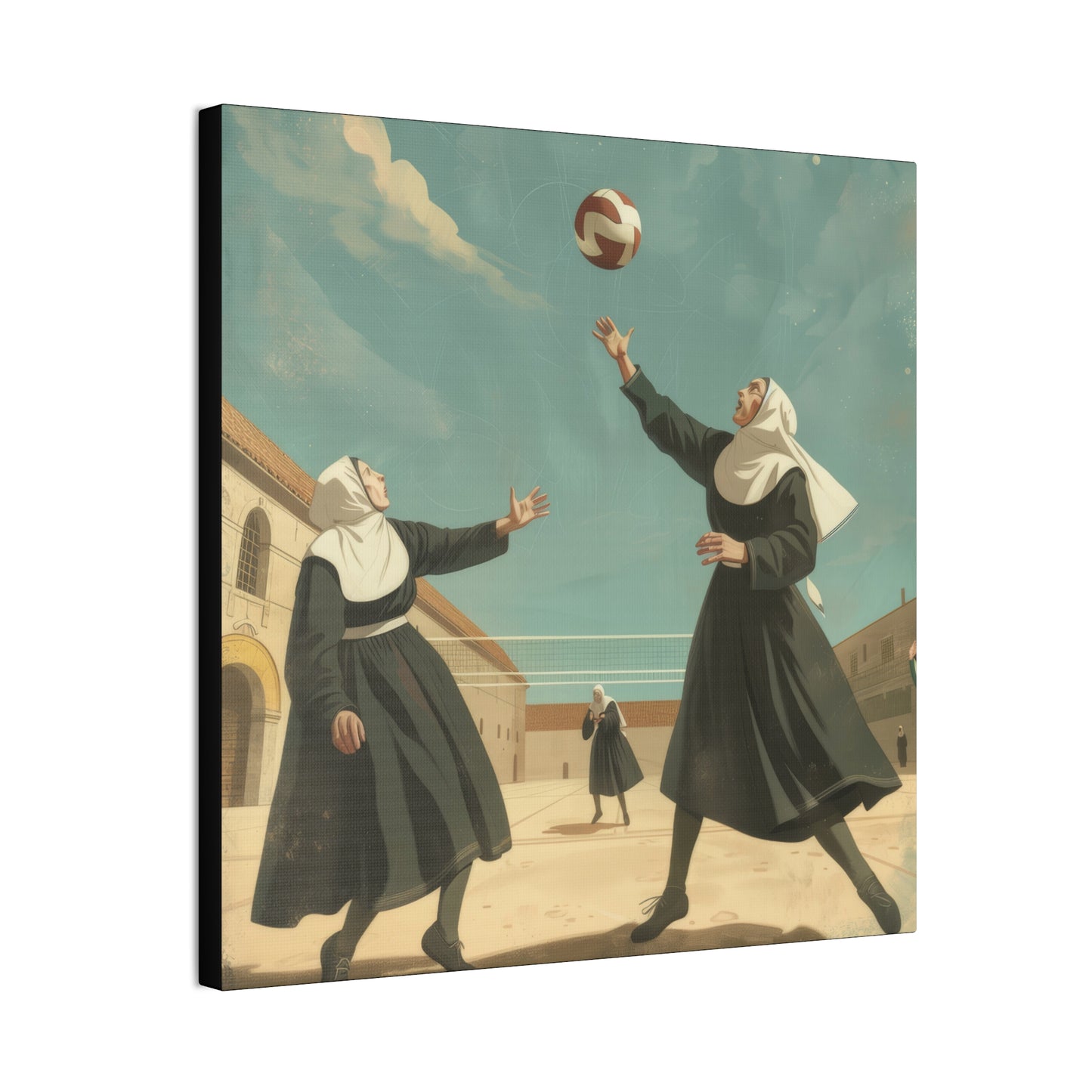 Nuns Volleyball - Canvas Stretched, 0.75"