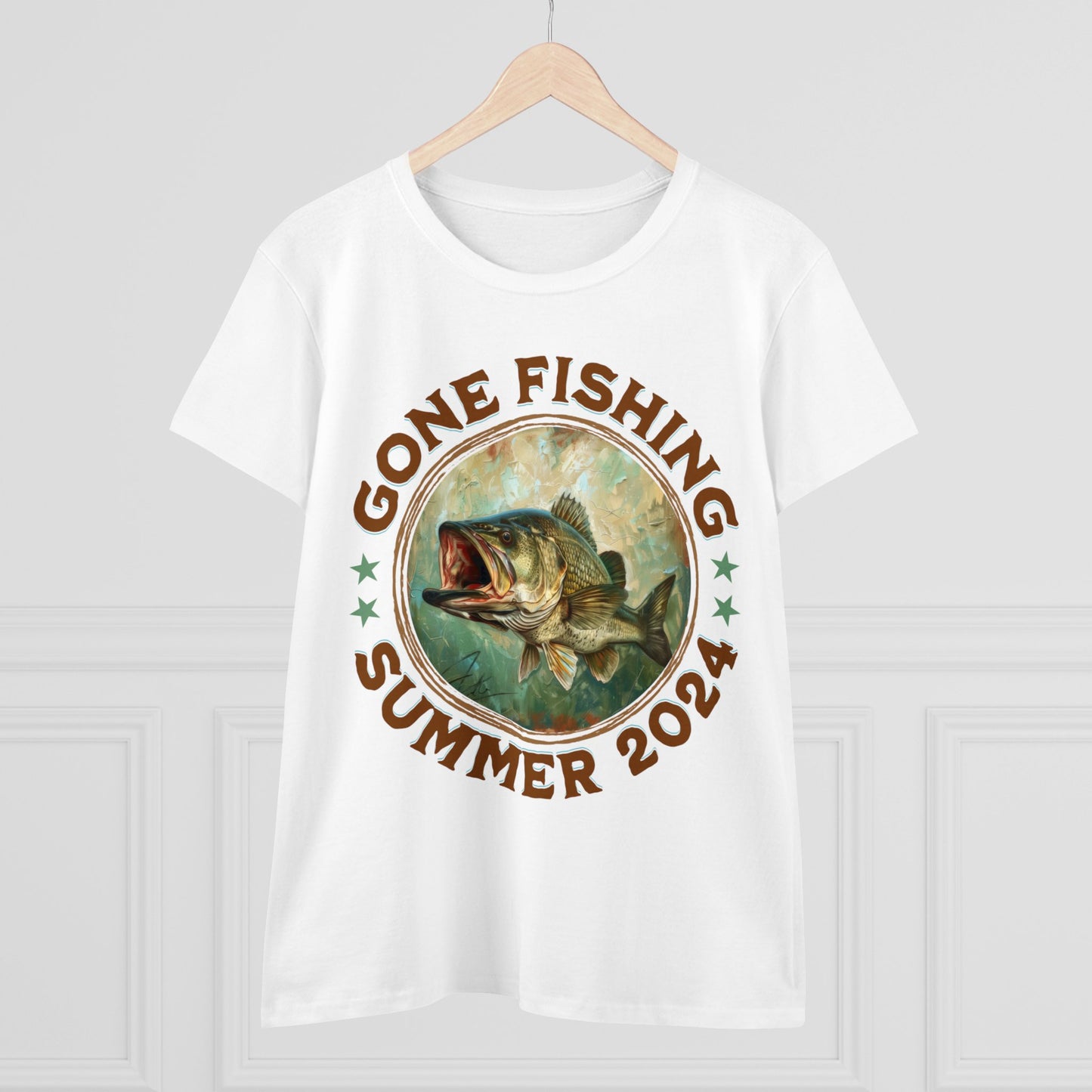 Gone Fishing - Women's Midweight Cotton Tee