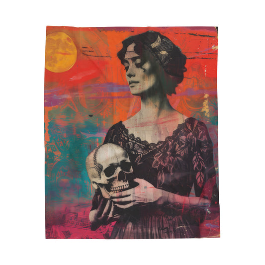 Her Skull - Velveteen Plush Blanket