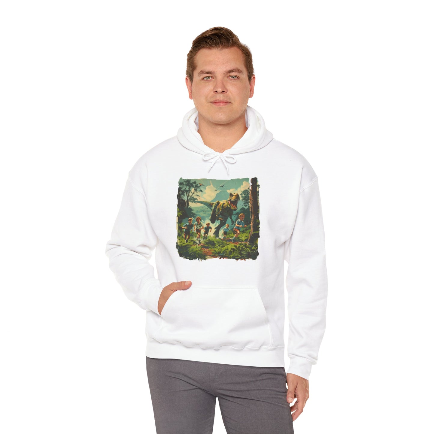 Dinosaur Chase - Unisex Heavy Blend™ Hooded Sweatshirt