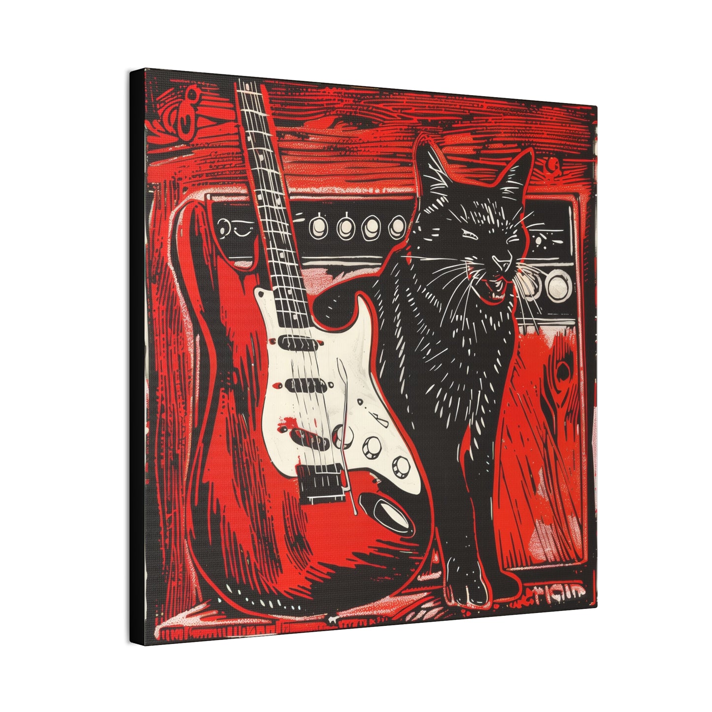 Kitty Sings the Blues - Canvas Stretched, 0.75"