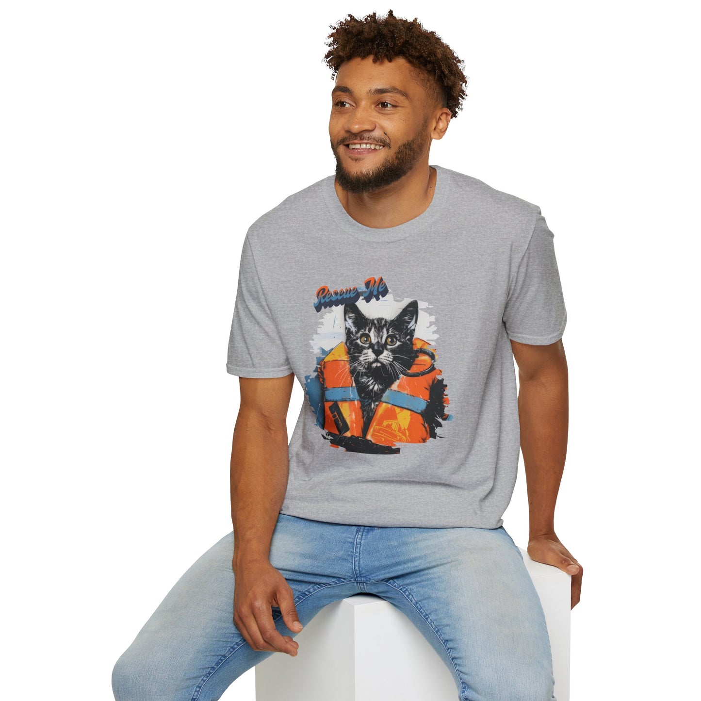 Rescue Cat - Unisex Softstyle T-Shirt