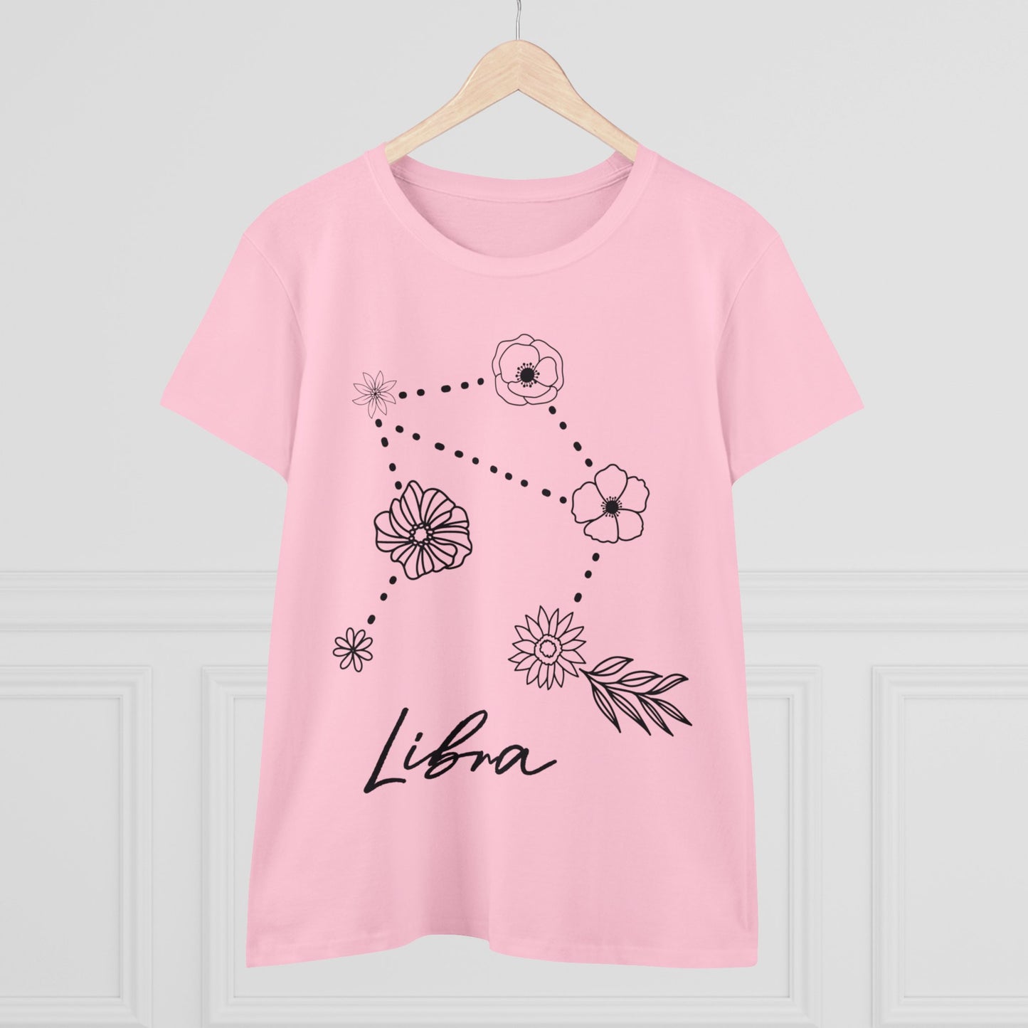 Flower Constellation - Libra - Astrology - Women's Midweight Cotton Tee