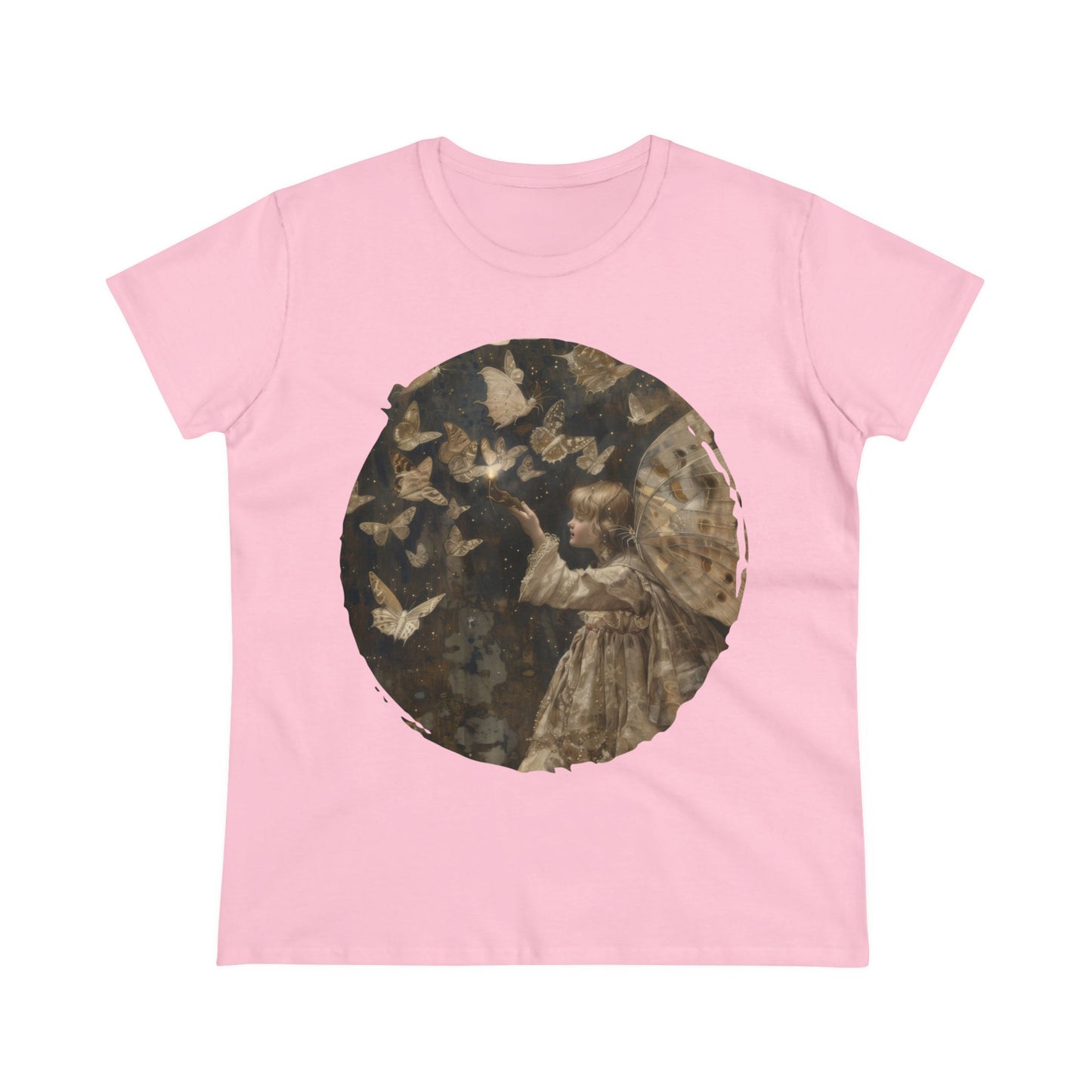 Fairy and Butterflies - Fantasy - Women's Midweight Cotton Tee