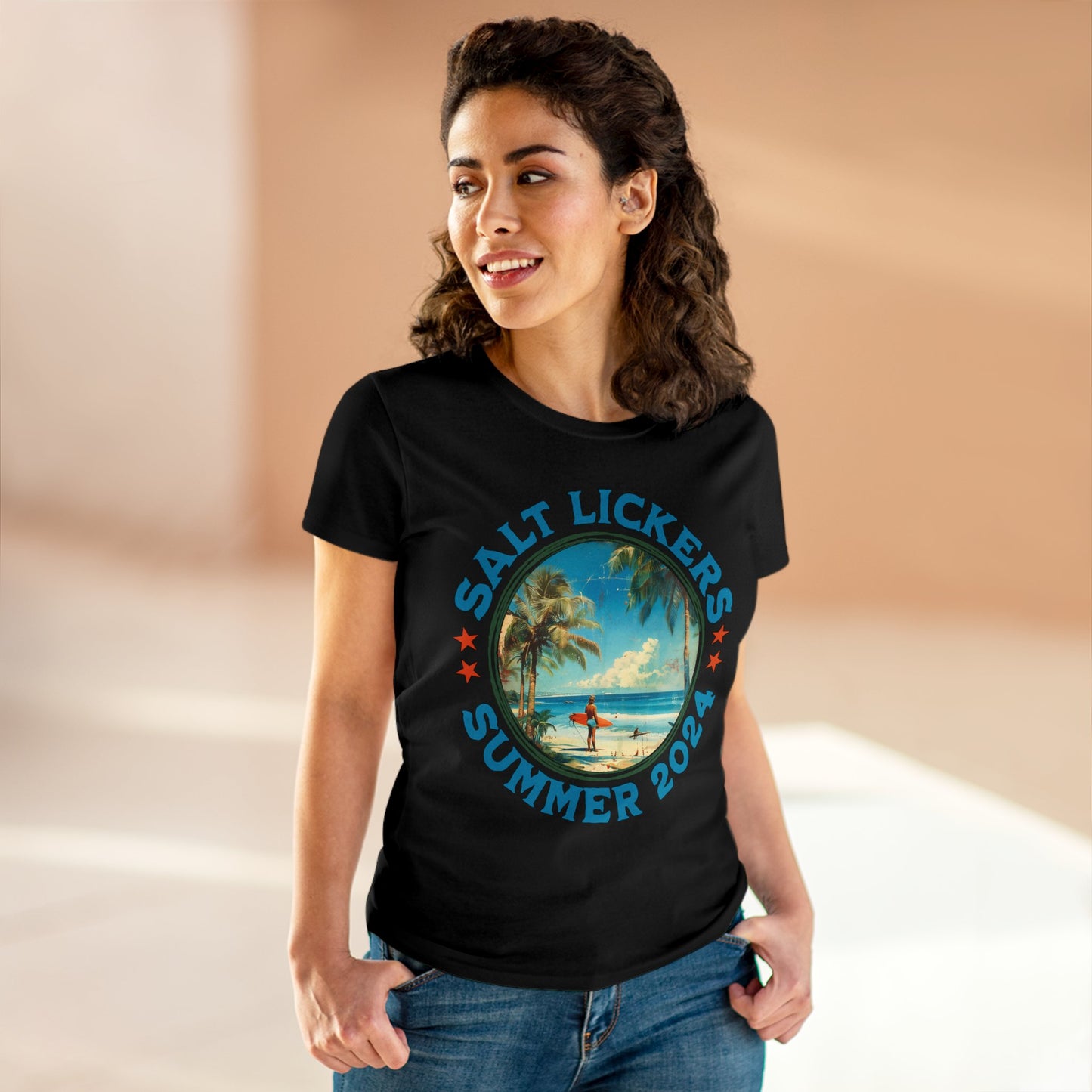 Surfing - Women's Midweight Cotton Tee