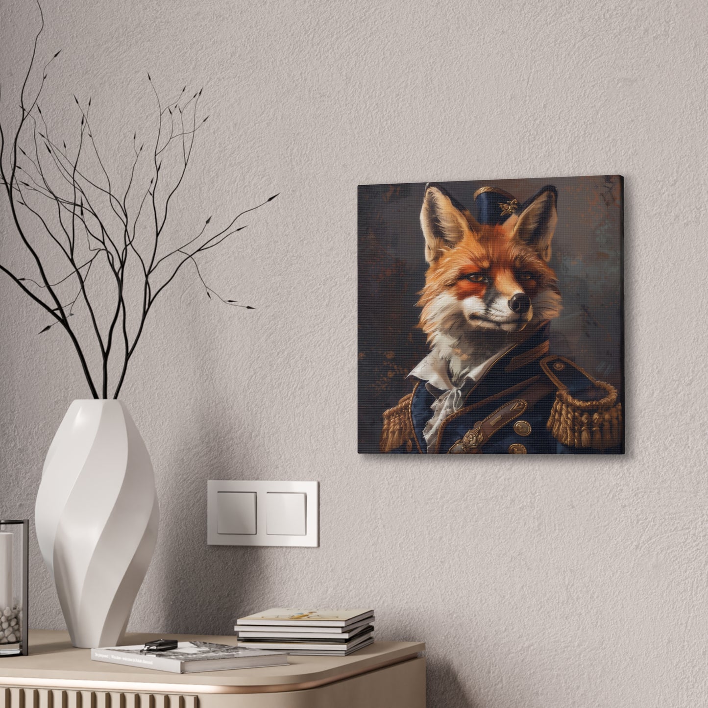 Captain Fox - Canvas Stretched, 0.75"