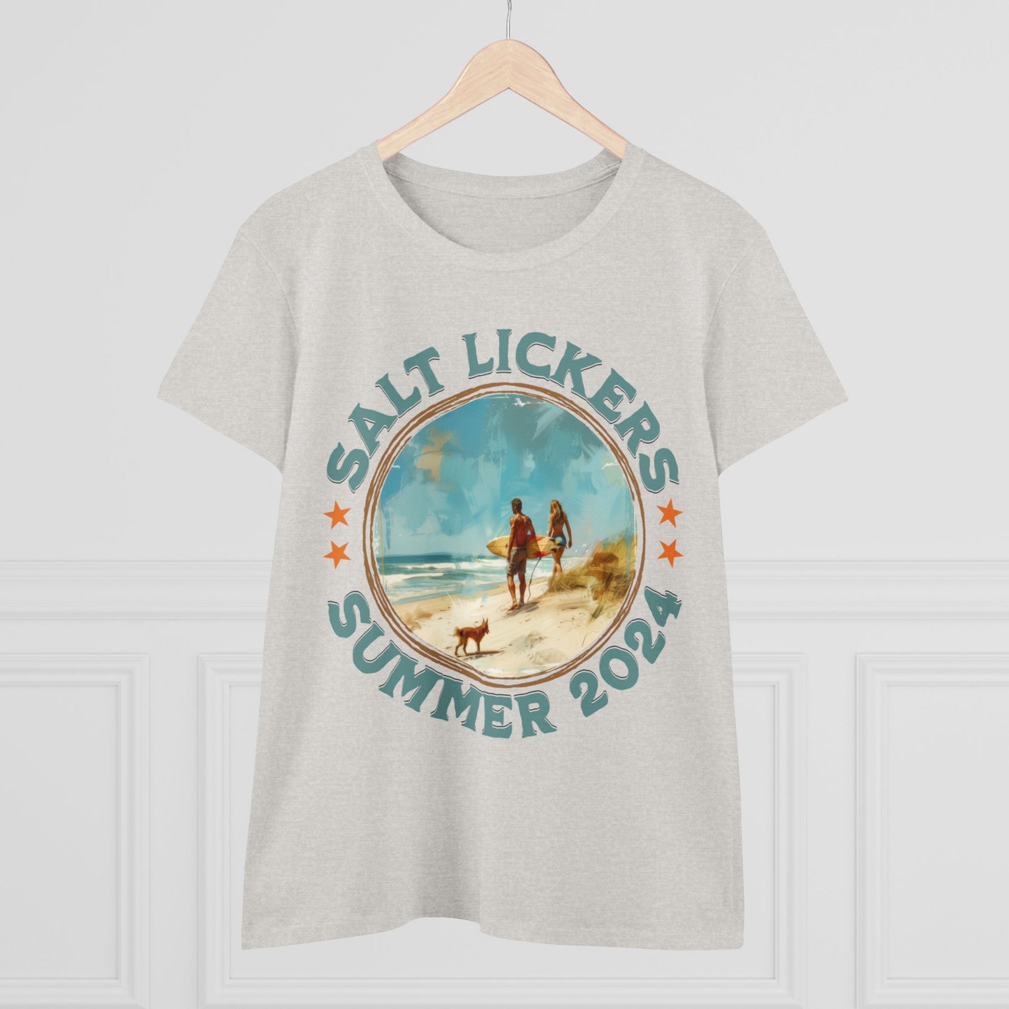 Surfing - Women's Midweight Cotton Tee