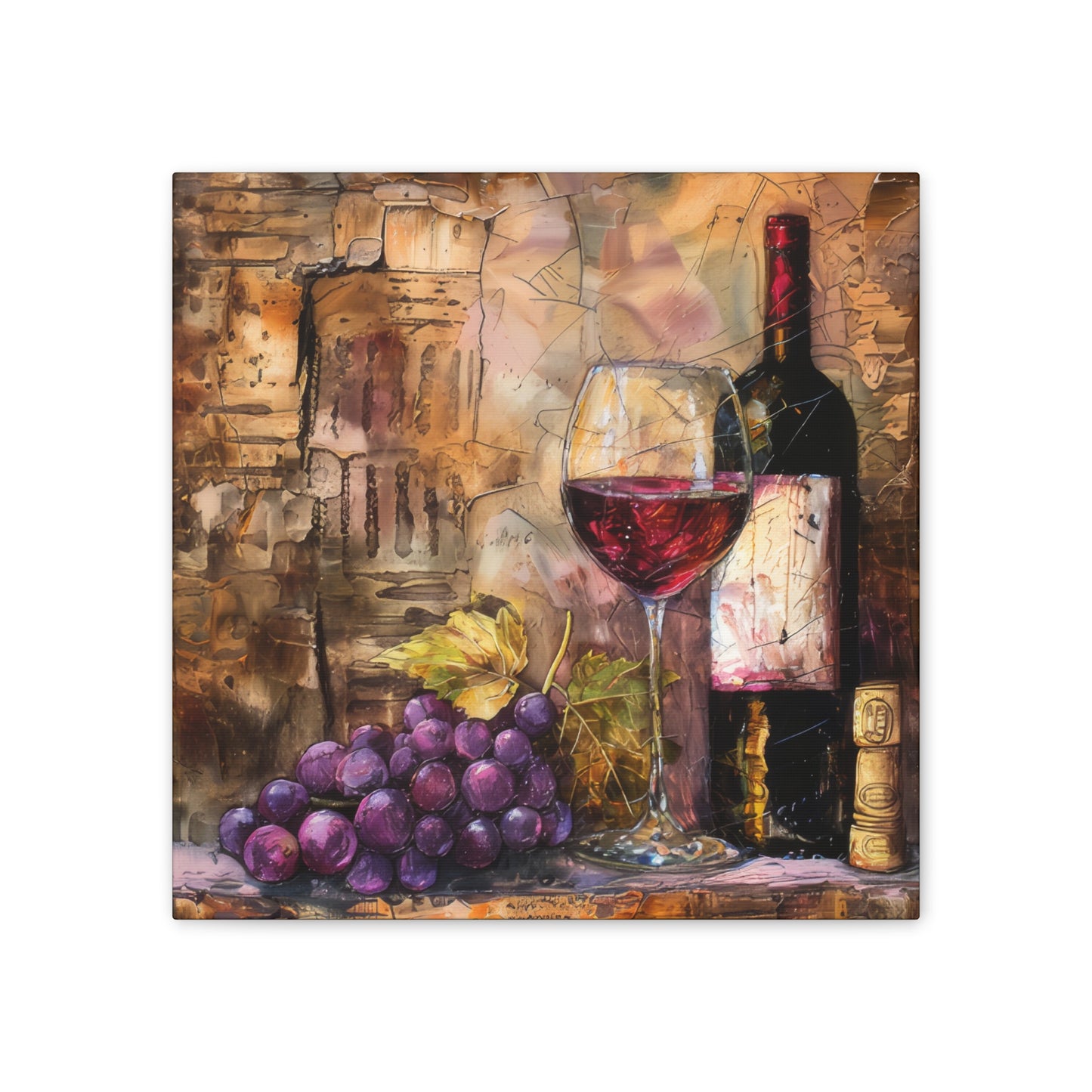 Wine - Canvas Stretched, 0.75"