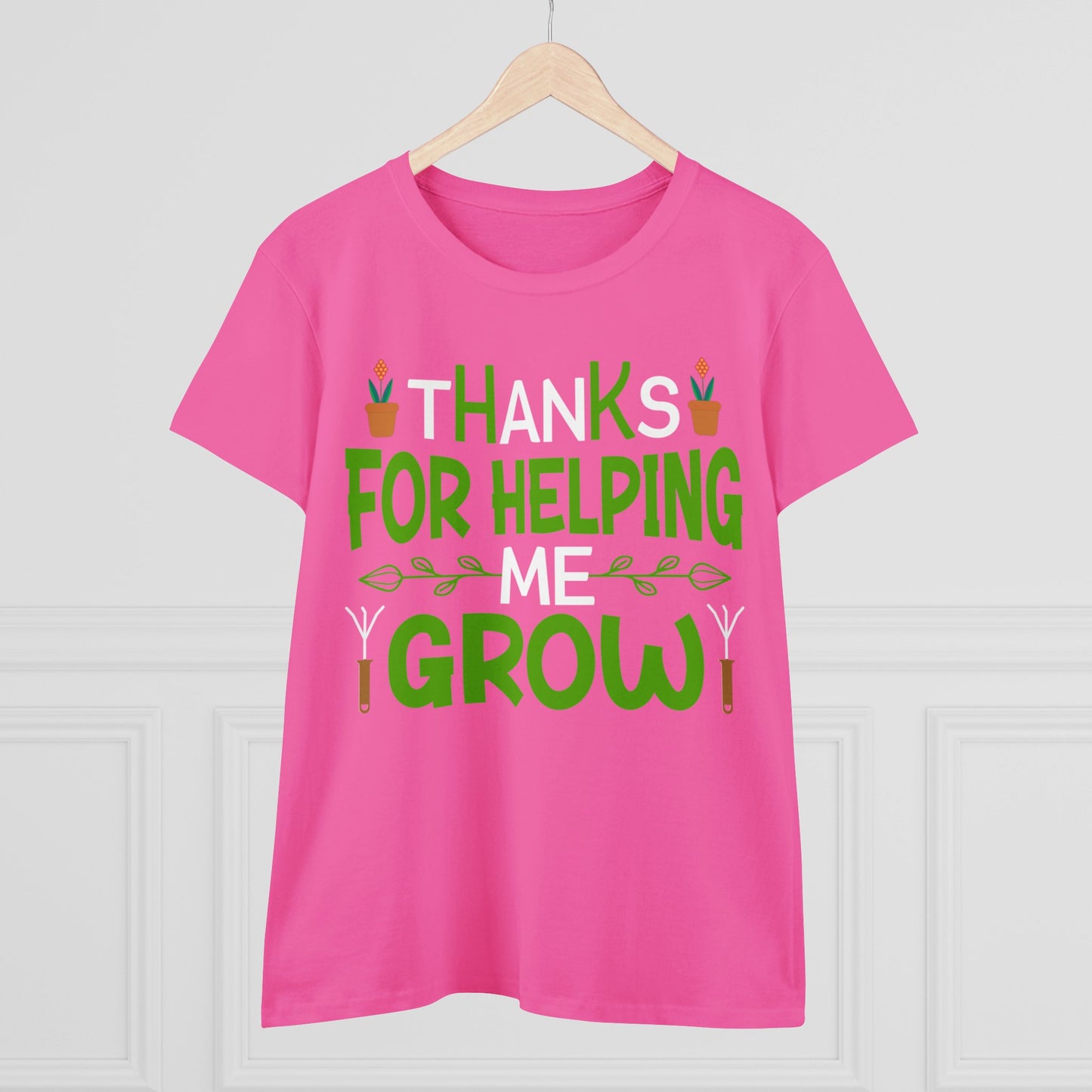 Thanks For Helping Me Grow - Gardening - Women's Midweight Cotton Tee