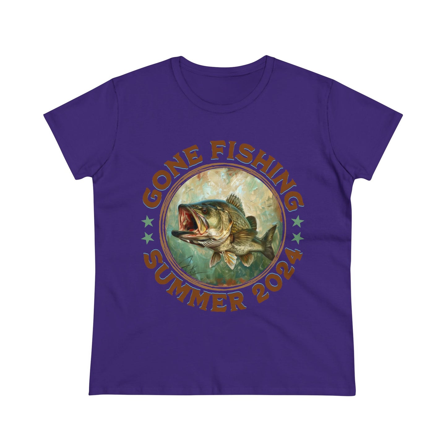 Gone Fishing - Women's Midweight Cotton Tee