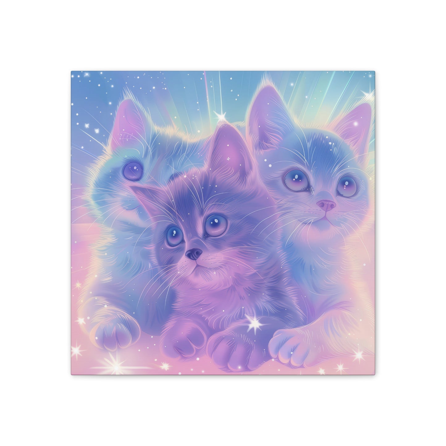 Sparkly Kitties - Canvas Stretched, 0.75"