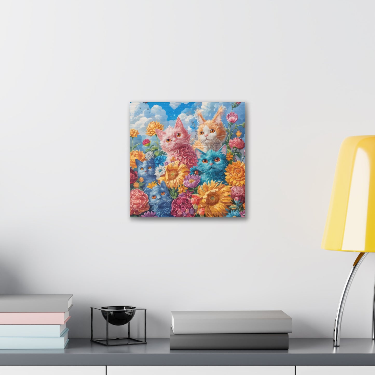 Cats and Flowers - Canvas Stretched, 0.75"