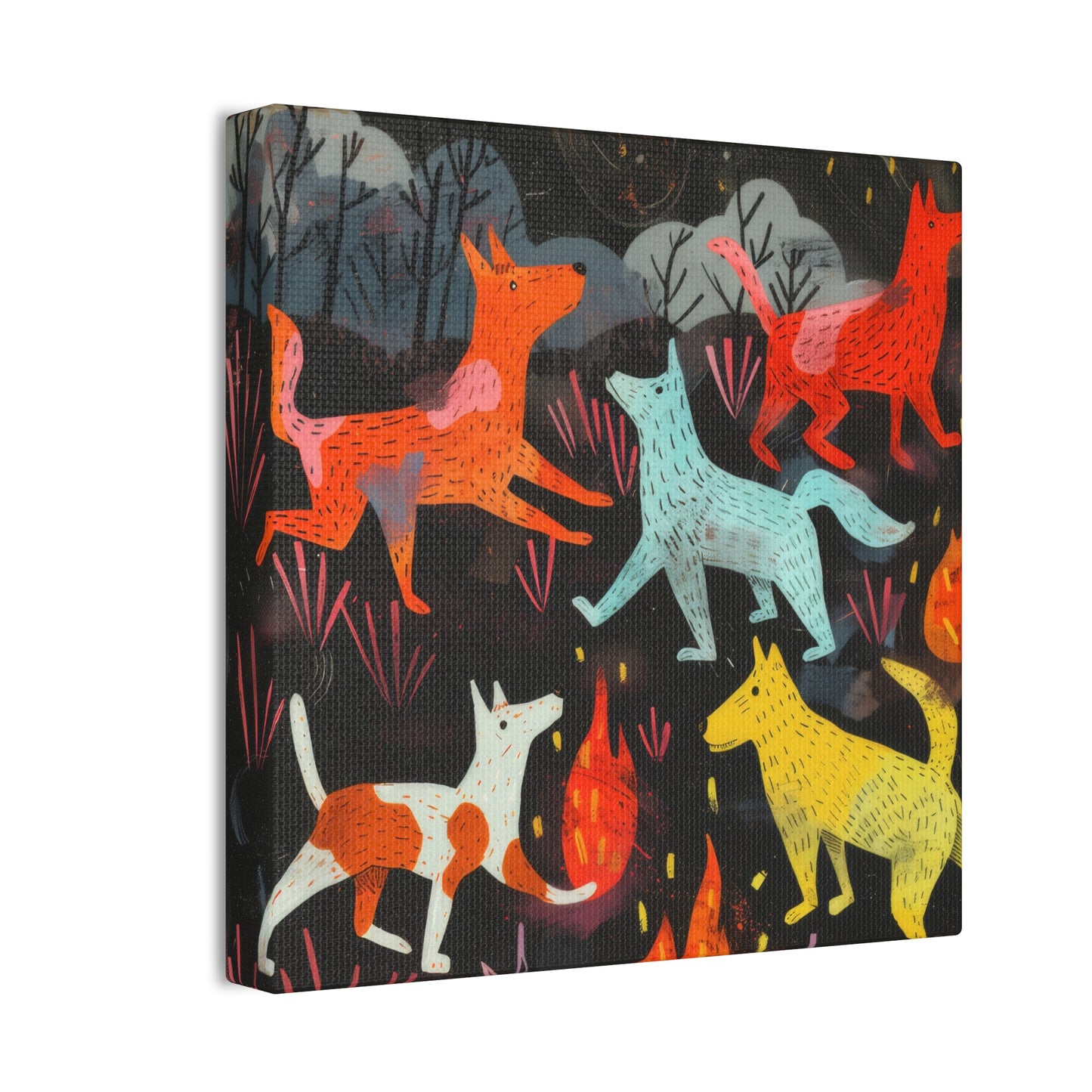 Dog Night - Canvas Stretched, 0.75"