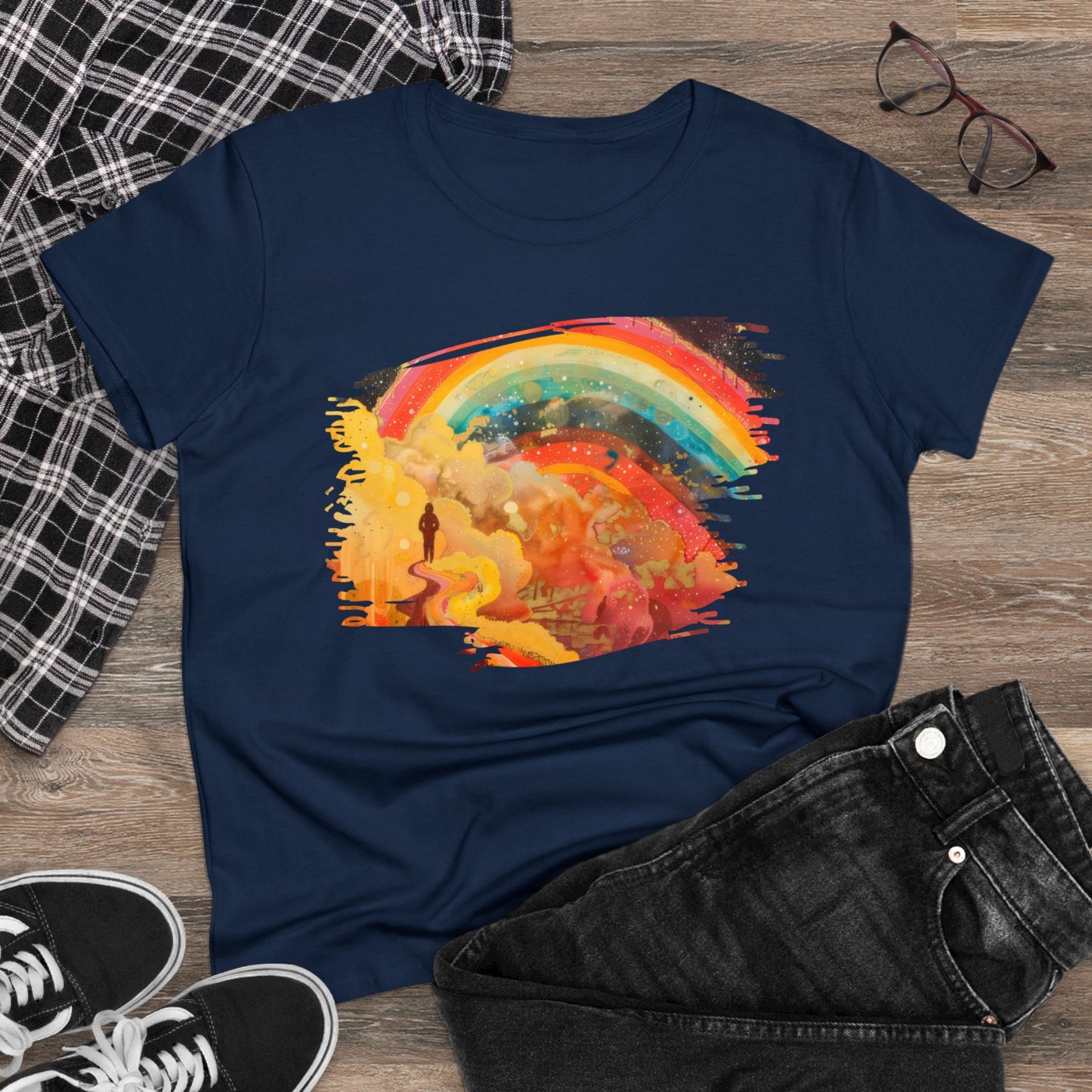 Chasing Rainbows - Women's Midweight Cotton Tee