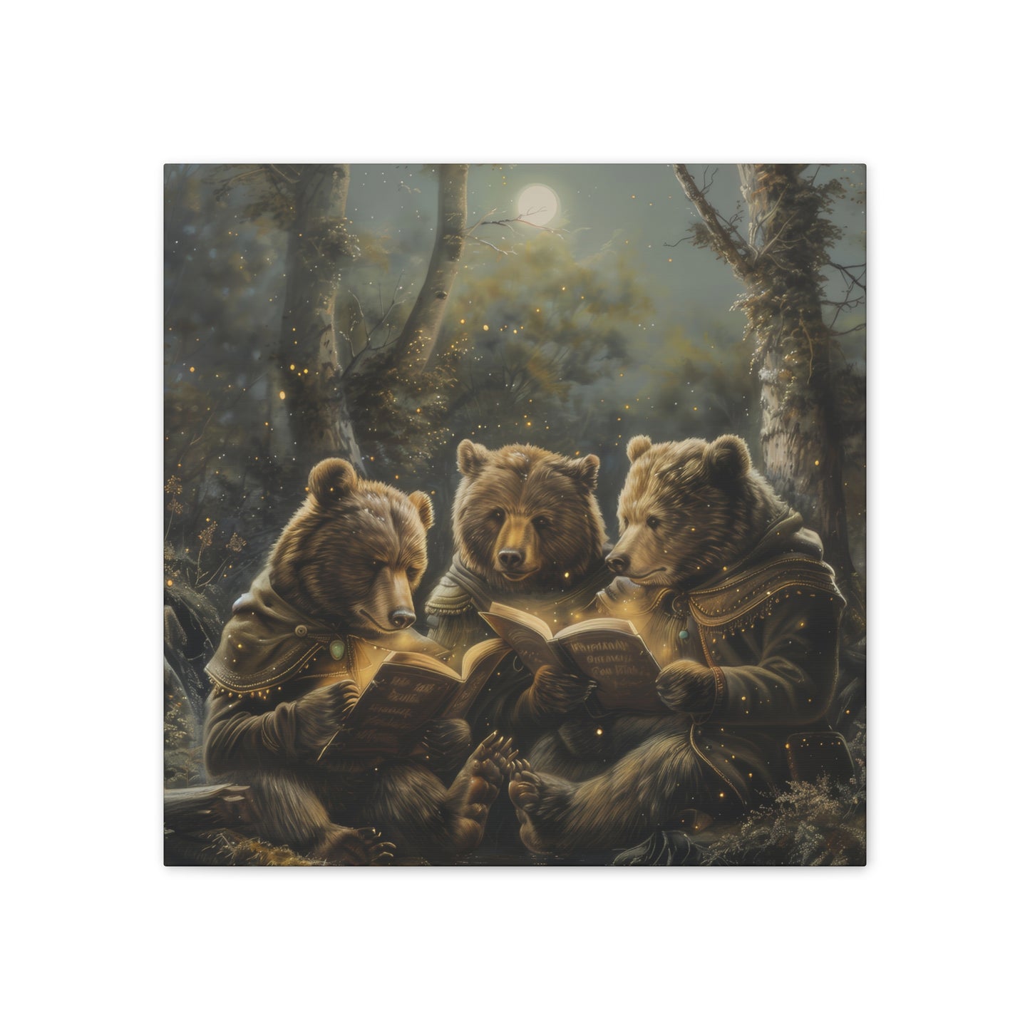 Camping Bears - Canvas Stretched, 0.75" - Canvas Stretched, 0.75"