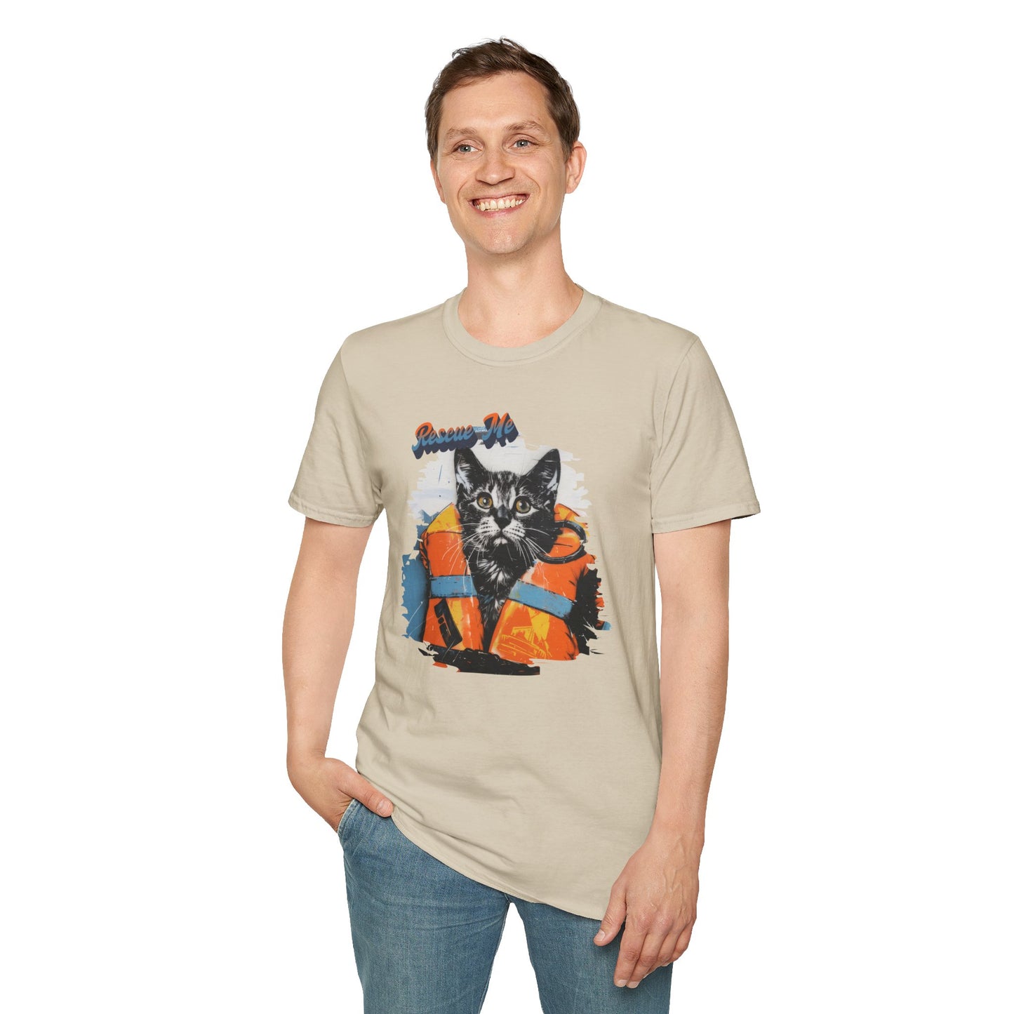 Rescue Cat - Unisex Softstyle T-Shirt