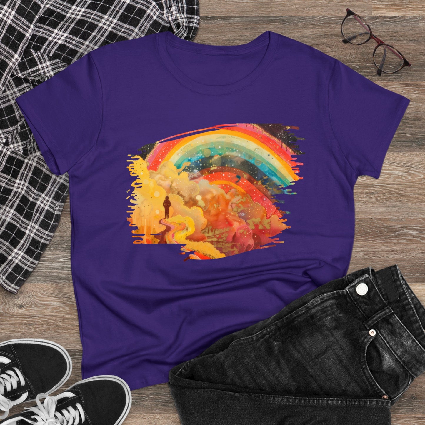 Chasing Rainbows - Women's Midweight Cotton Tee