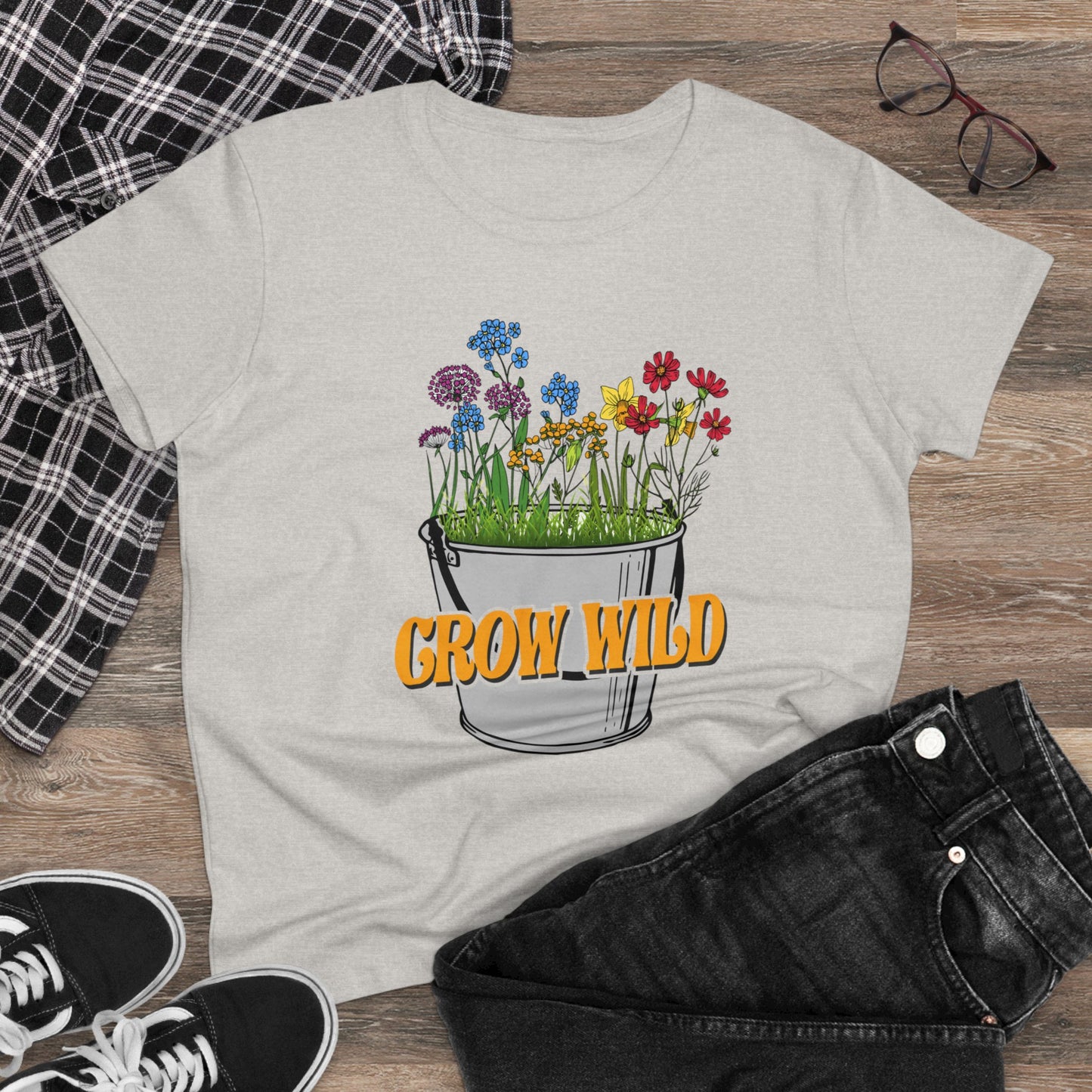 Grow Wild - Gardening - Women's Midweight Cotton Tee