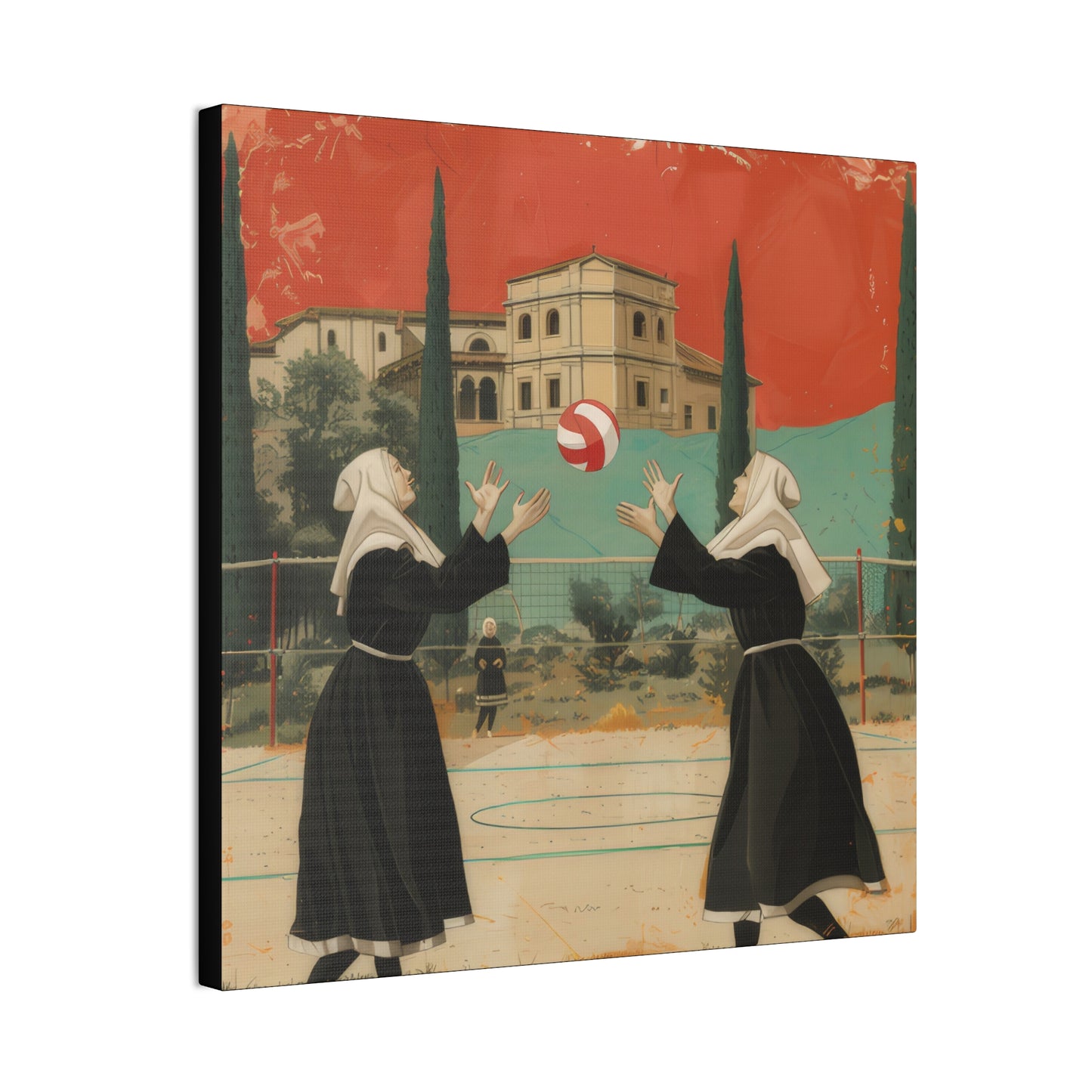 Nuns Volleyball - Canvas Stretched, 0.75"