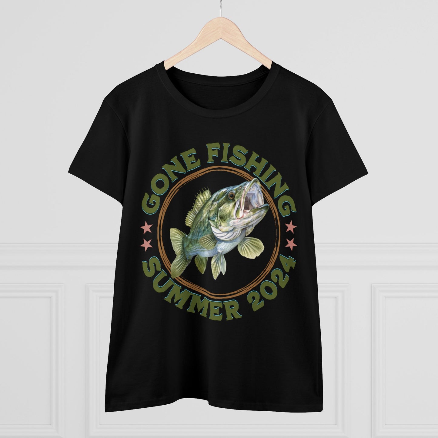 Gone Fishing - Women's Midweight Cotton Tee