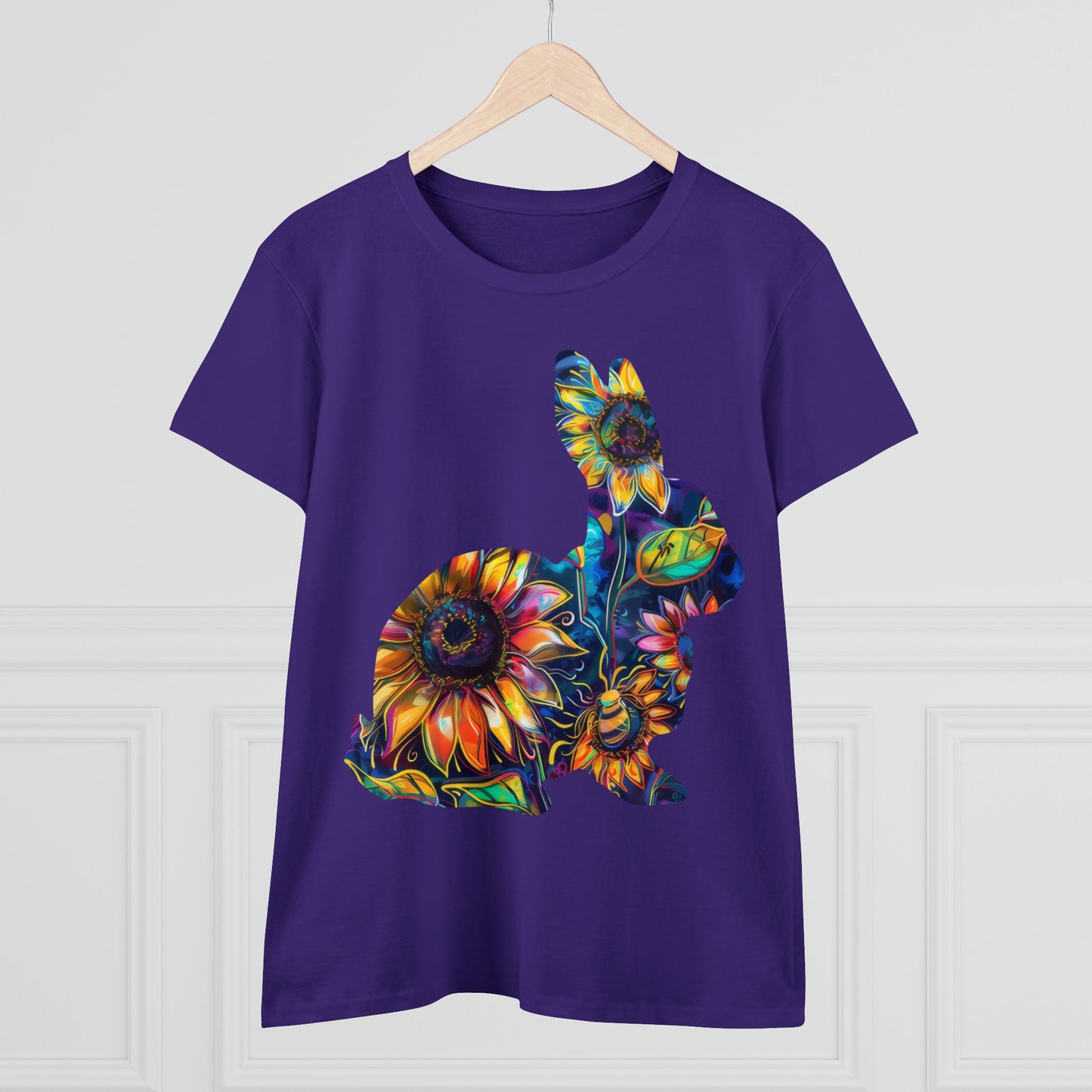 Flower Bunny - Women's Midweight Cotton Tee