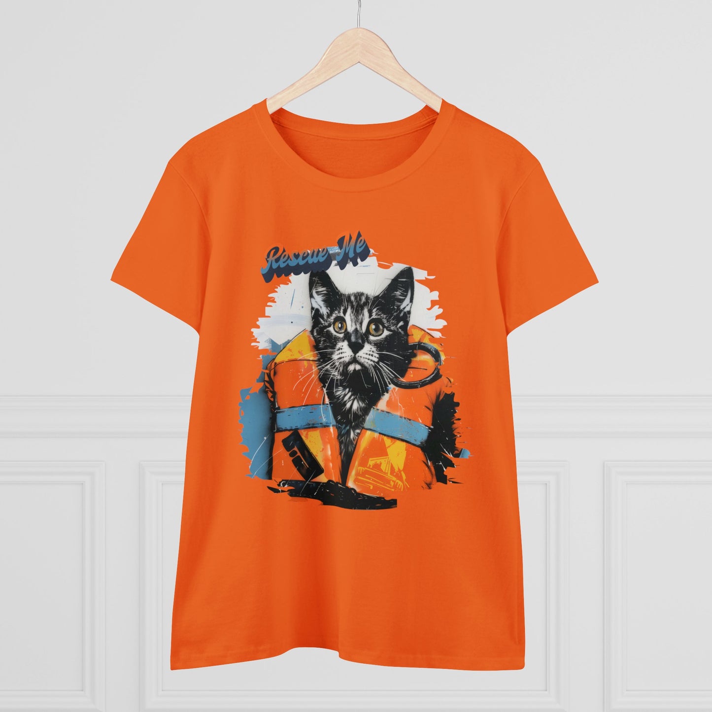 Rescue Cat - Women's Midweight Cotton Tee