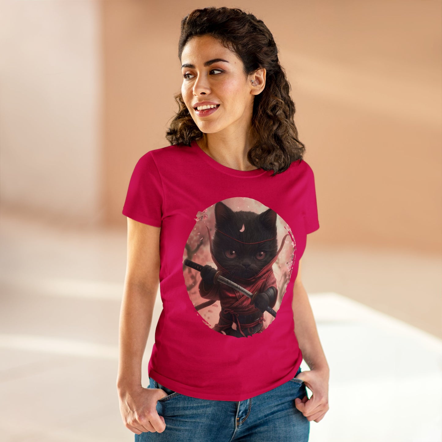 Ninja Kitty - Women's Midweight Cotton Tee