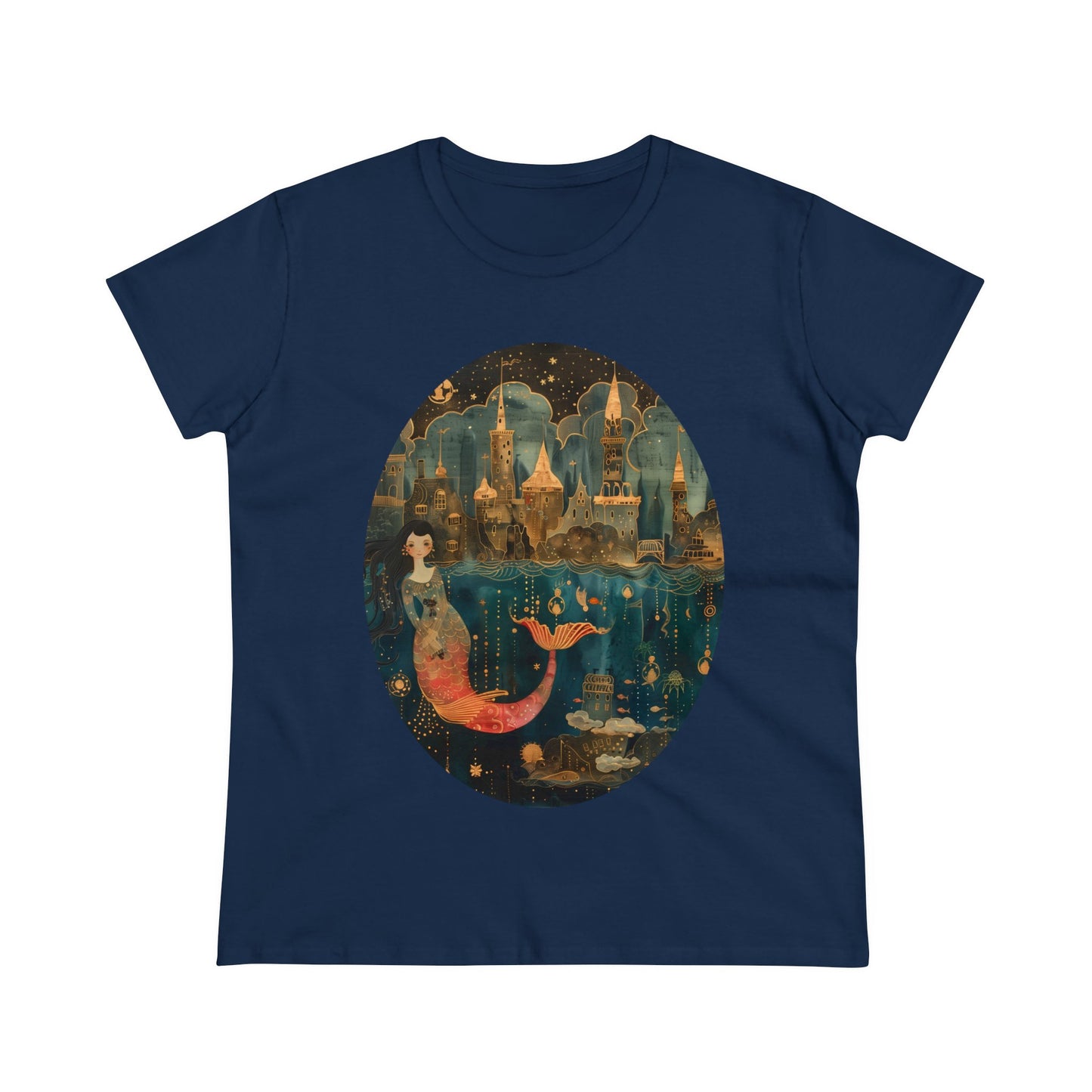 Mermaid - Fantasy - Women's Midweight Cotton Tee