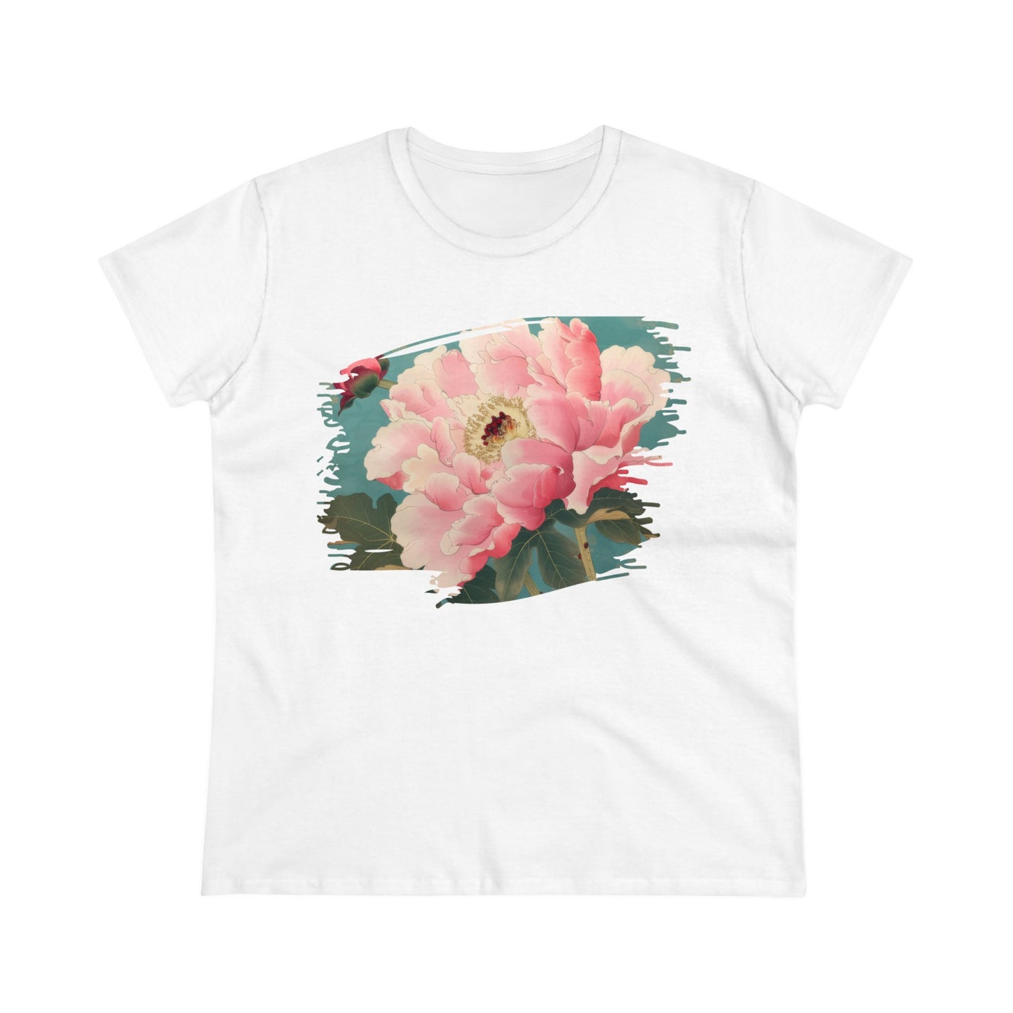 Peony - Flower - Women's Midweight Cotton Tee