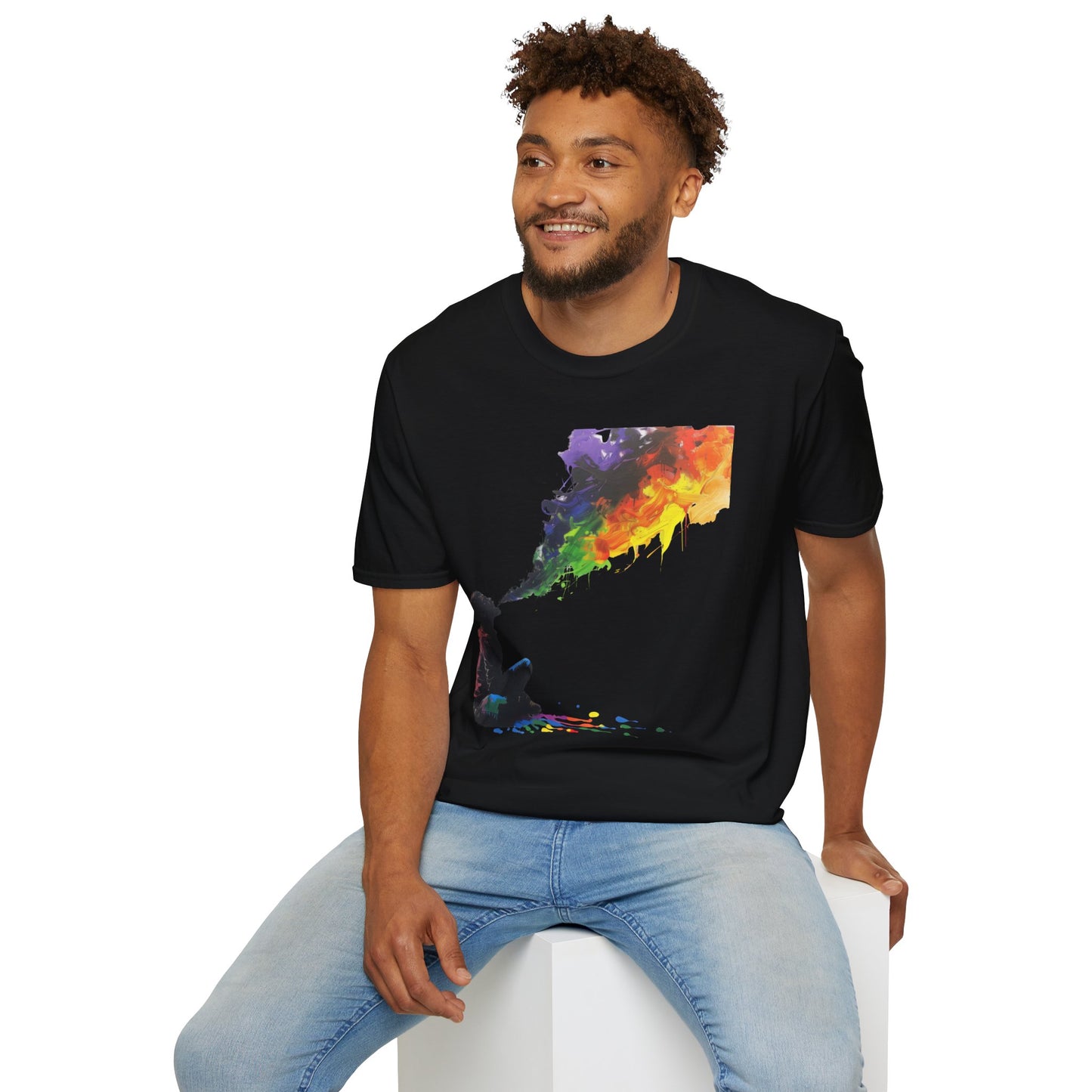 Rainbow Breath - Unisex Softstyle T-Shirt