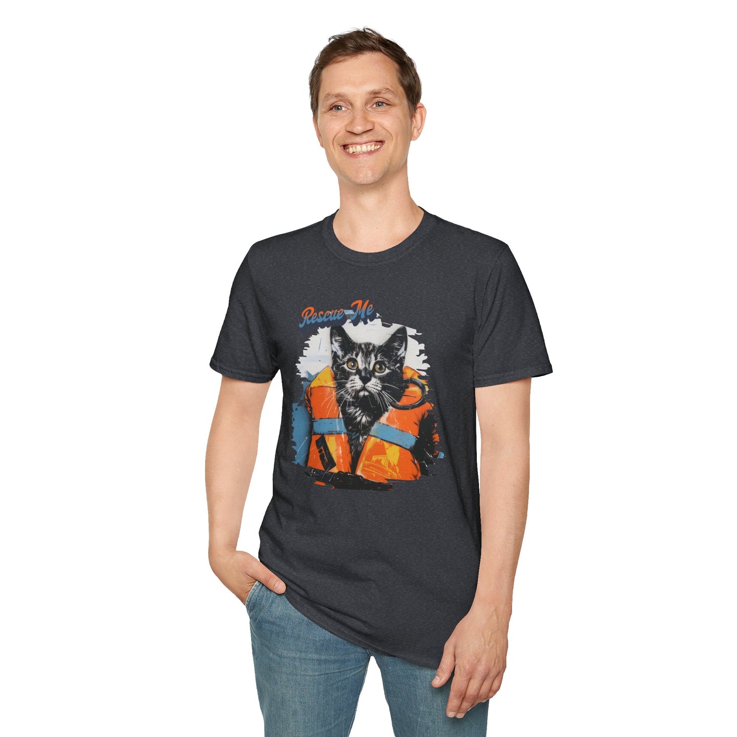 Rescue Cat - Unisex Softstyle T-Shirt