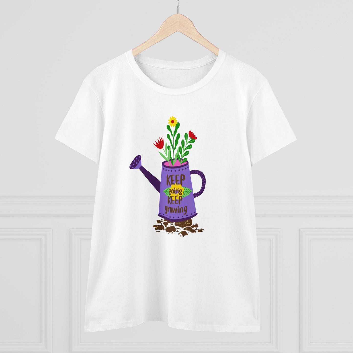 Keep Going Keep Growing - Gardening - Women's Midweight Cotton Tee