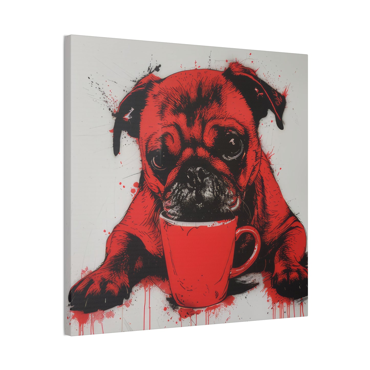 Coffee Dog - Canvas Stretched, 0.75"