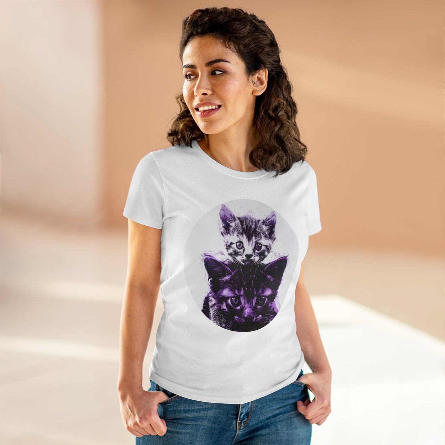 Stacked Cats - Women's Midweight Cotton Tee