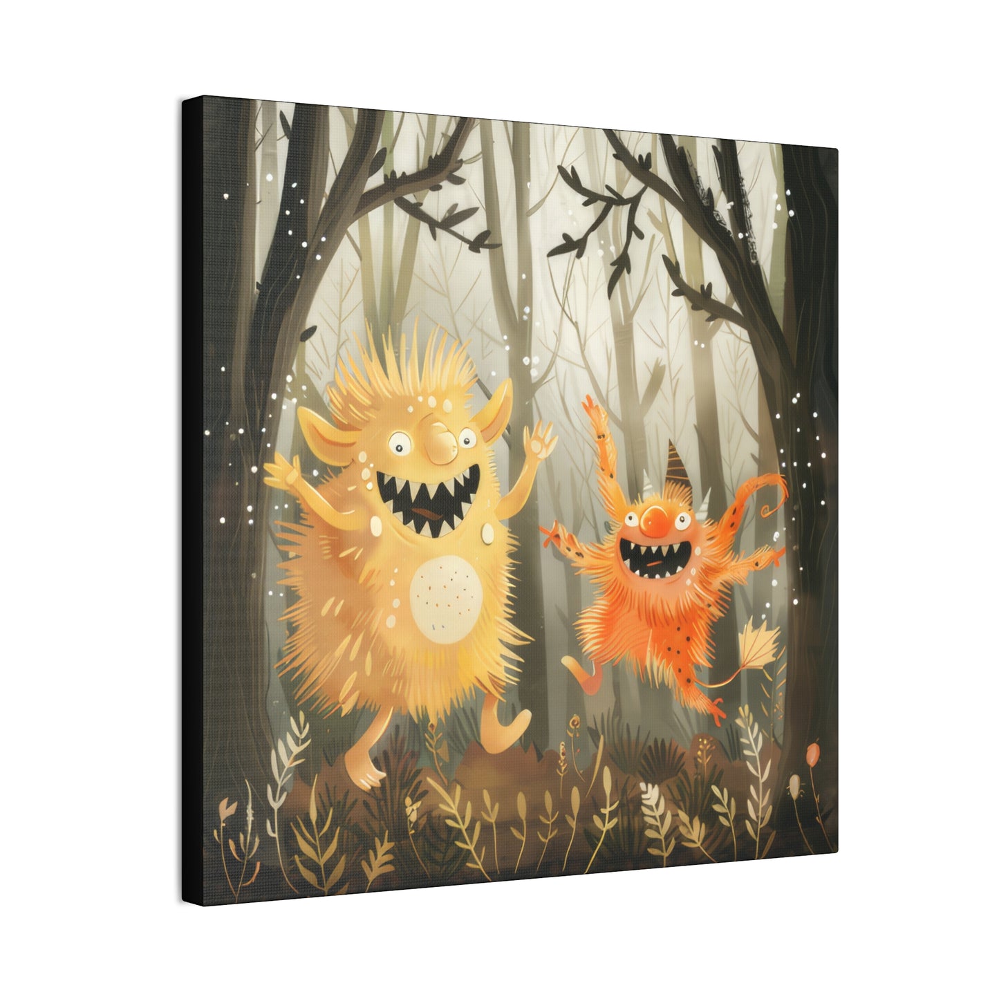 Happy Monsters - Canvas Stretched, 0.75"