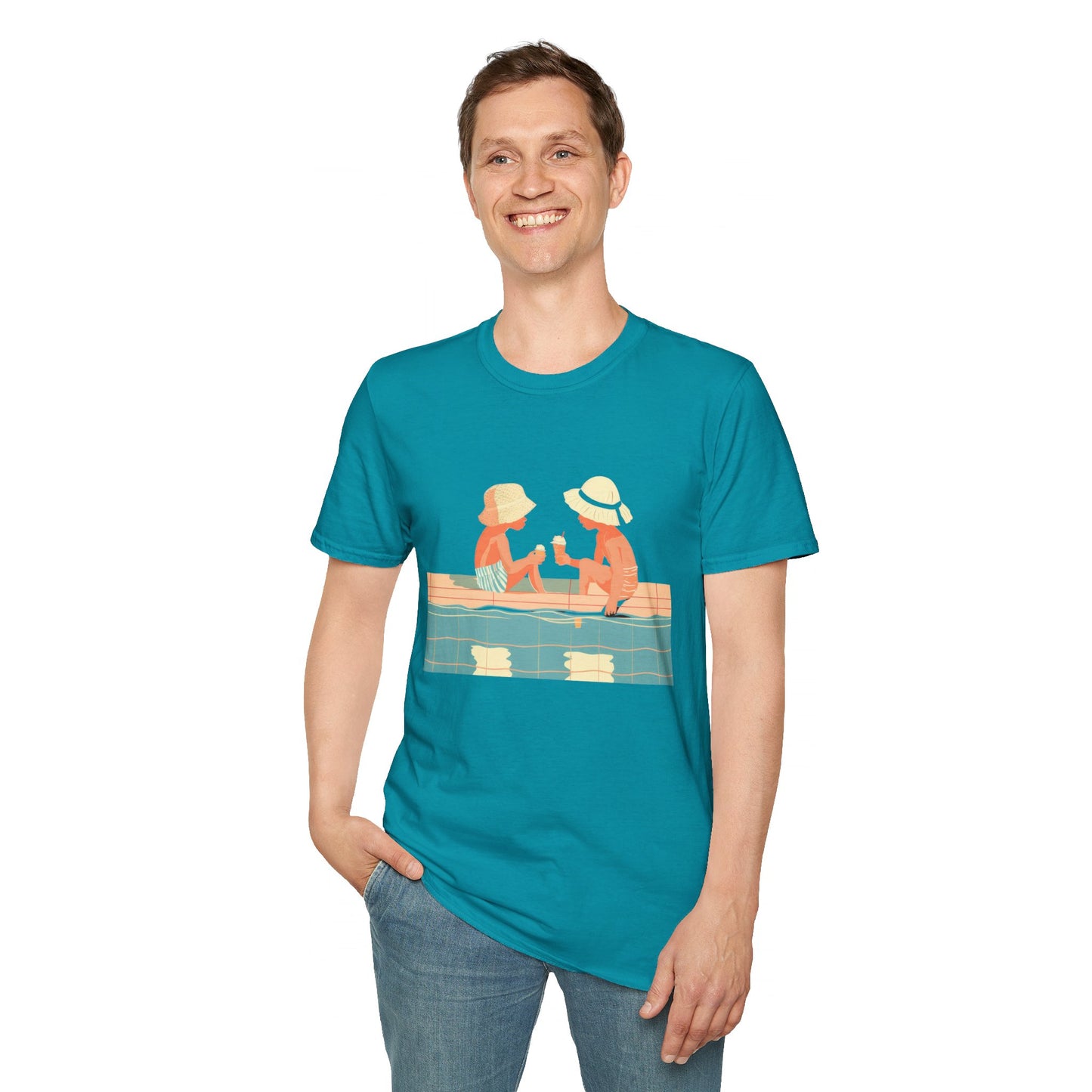 Poolside Ice Cream - Unisex Softstyle T-Shirt