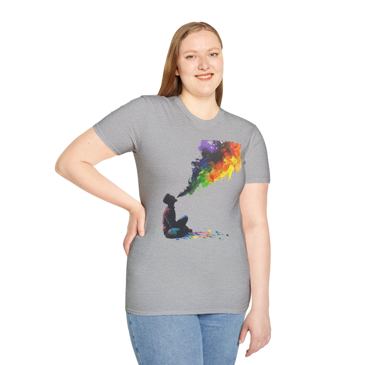 Rainbow Breath - Unisex Softstyle T-Shirt