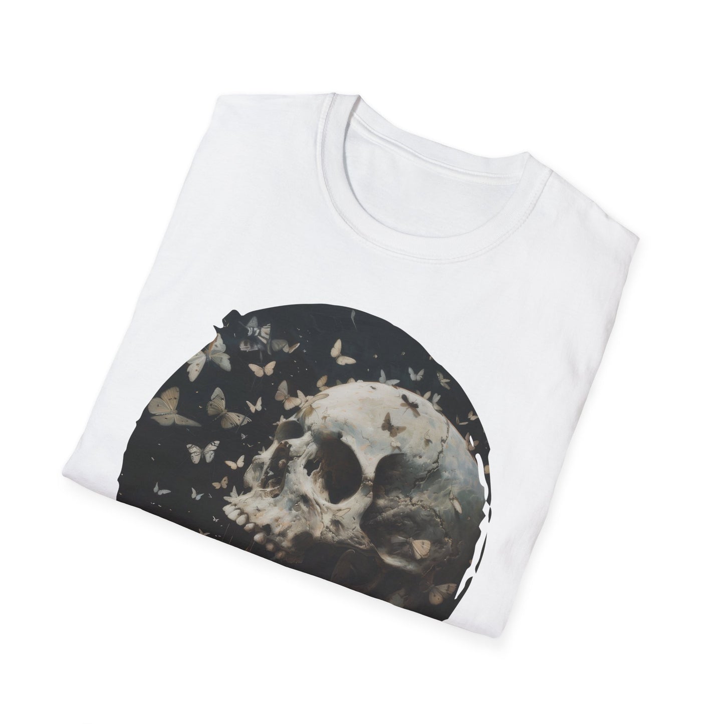 Skulls and Butterflies - Unisex Softstyle T-Shirt