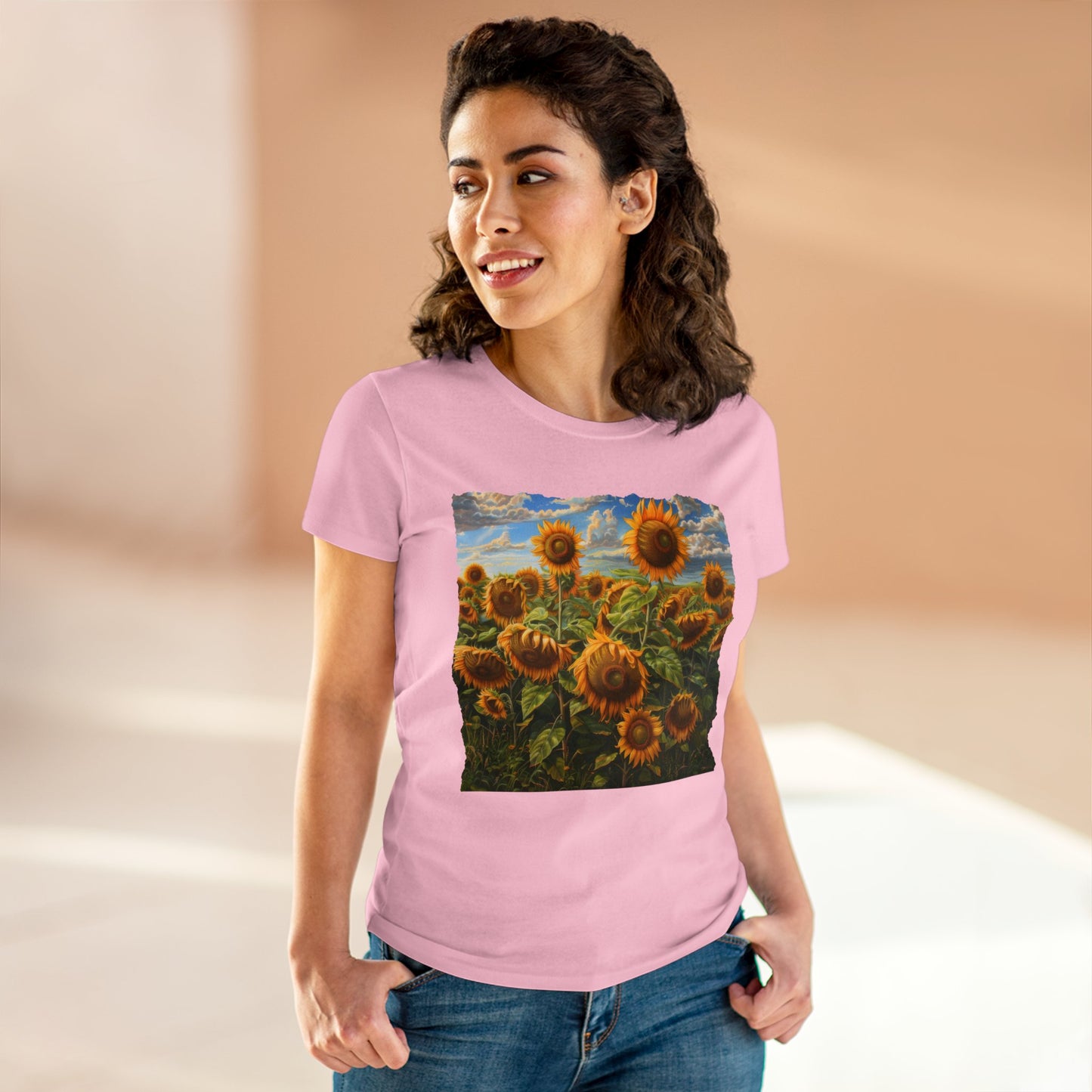 Sunflowers - Women's Midweight Cotton Tee