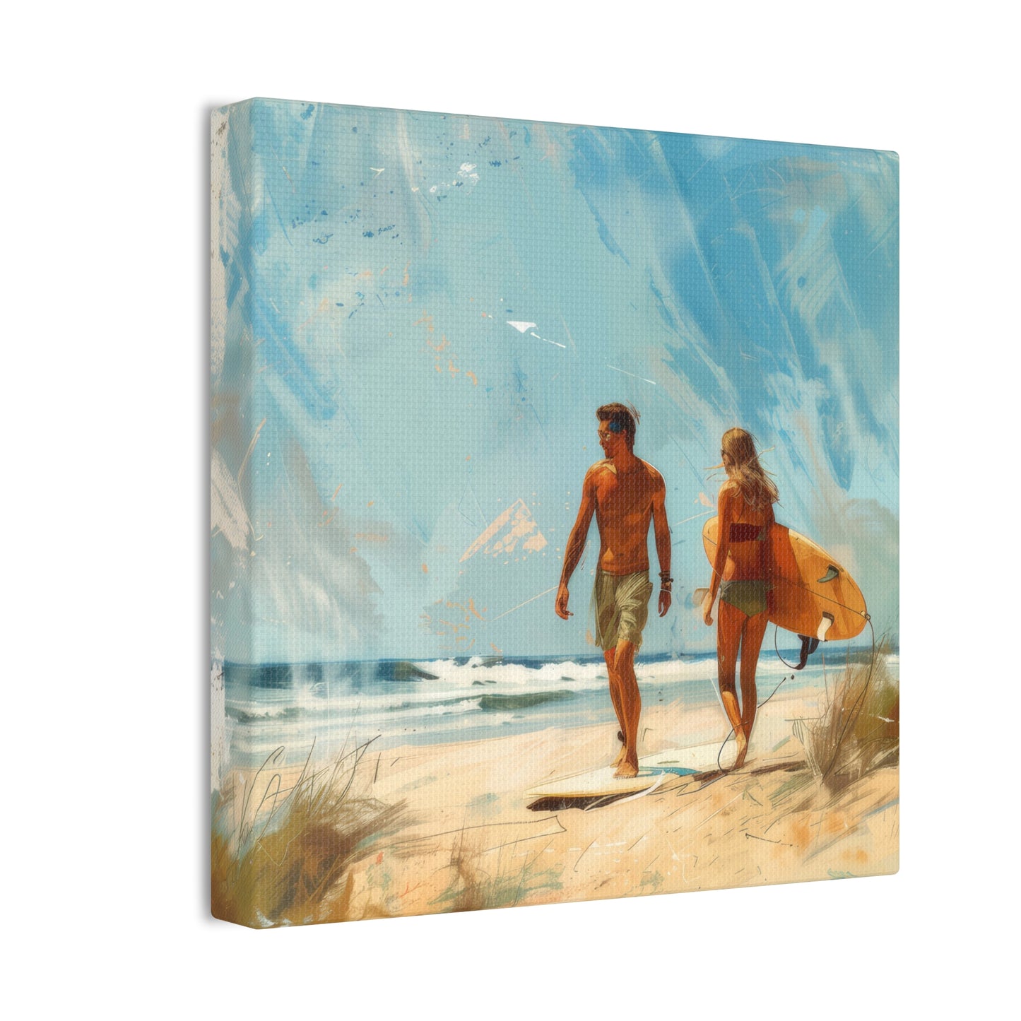 Beach and Surf  - Canvas Stretched, 0.75"