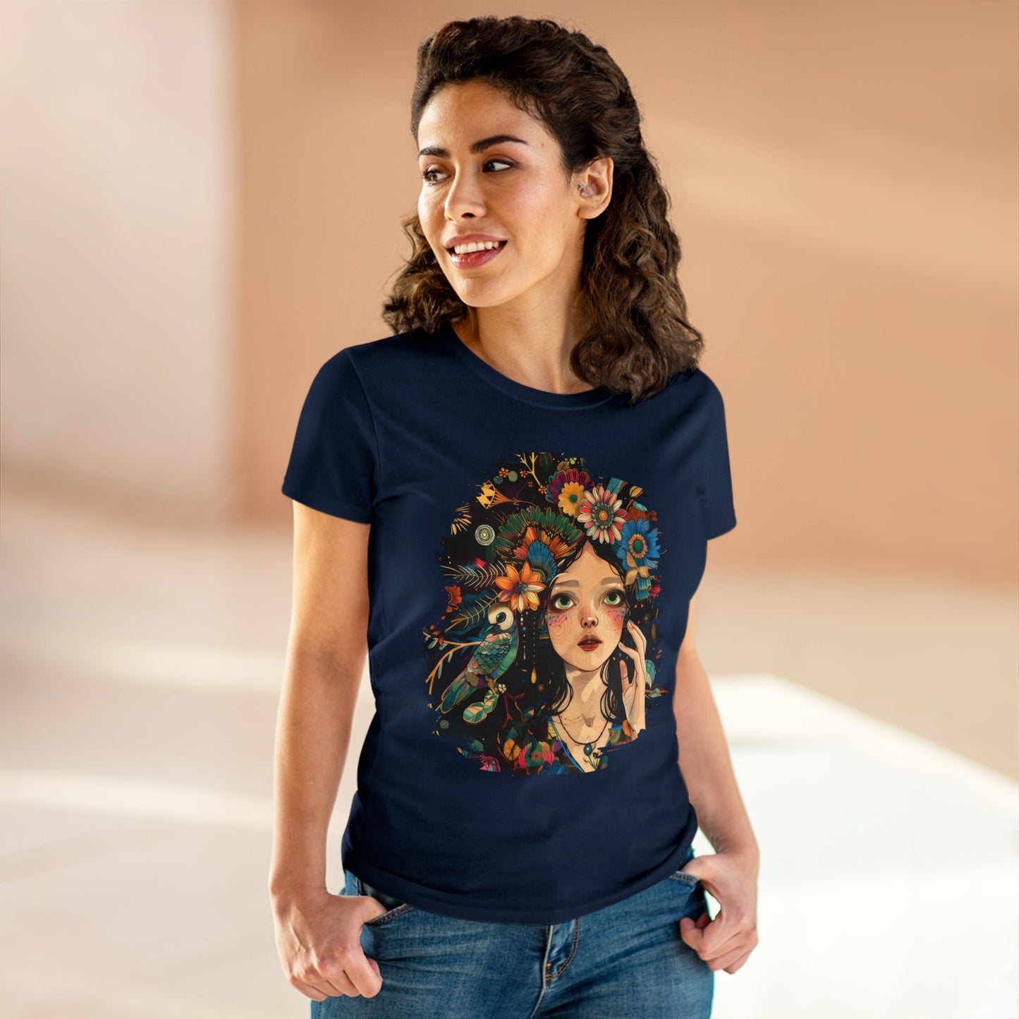 Flower Girl - Women's Midweight Cotton Tee