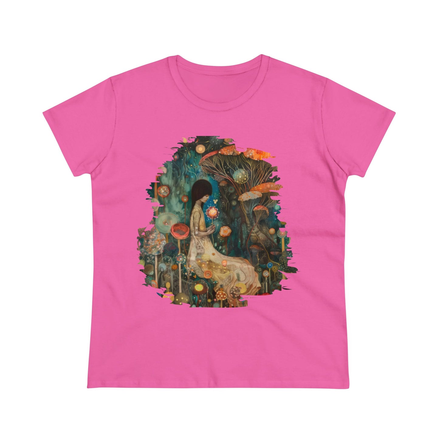 Mushroom Girl - Women's Midweight Cotton Tee