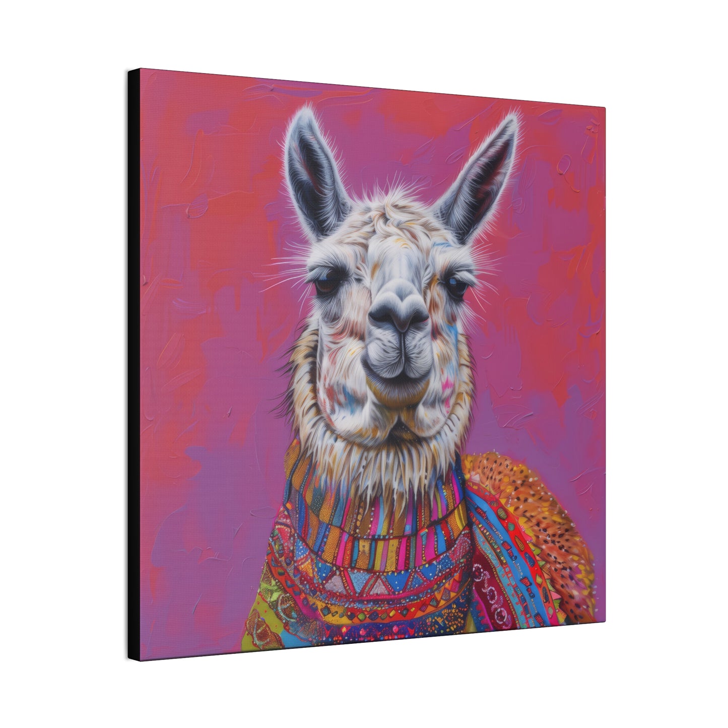 Llama - Canvas Stretched, 0.75"