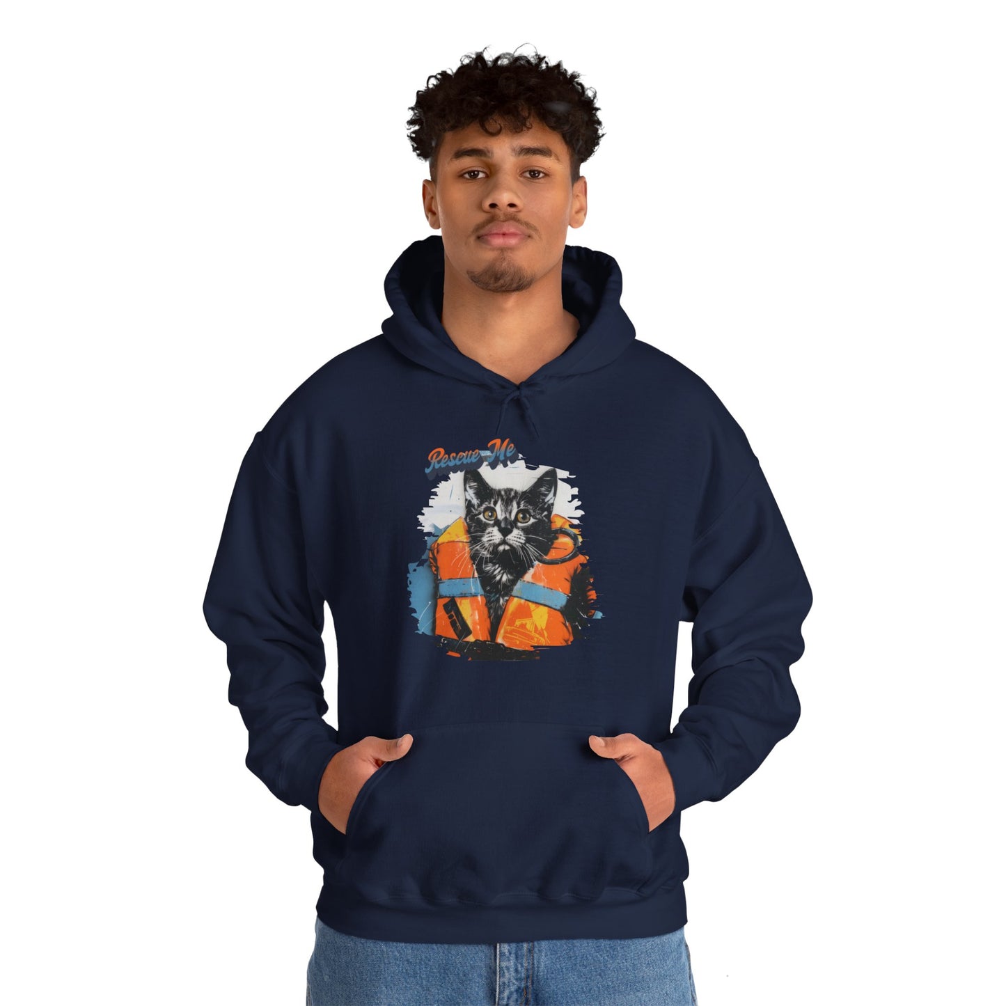 Rescue Cat - Unisex Heavy Blend™ Hooded Sweatshirt