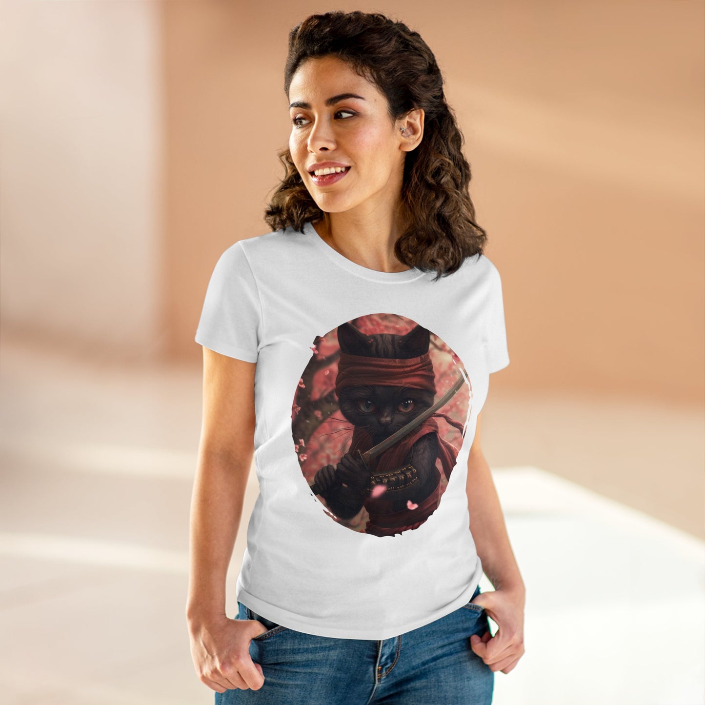 Ninja Kitty - Women's Midweight Cotton Tee