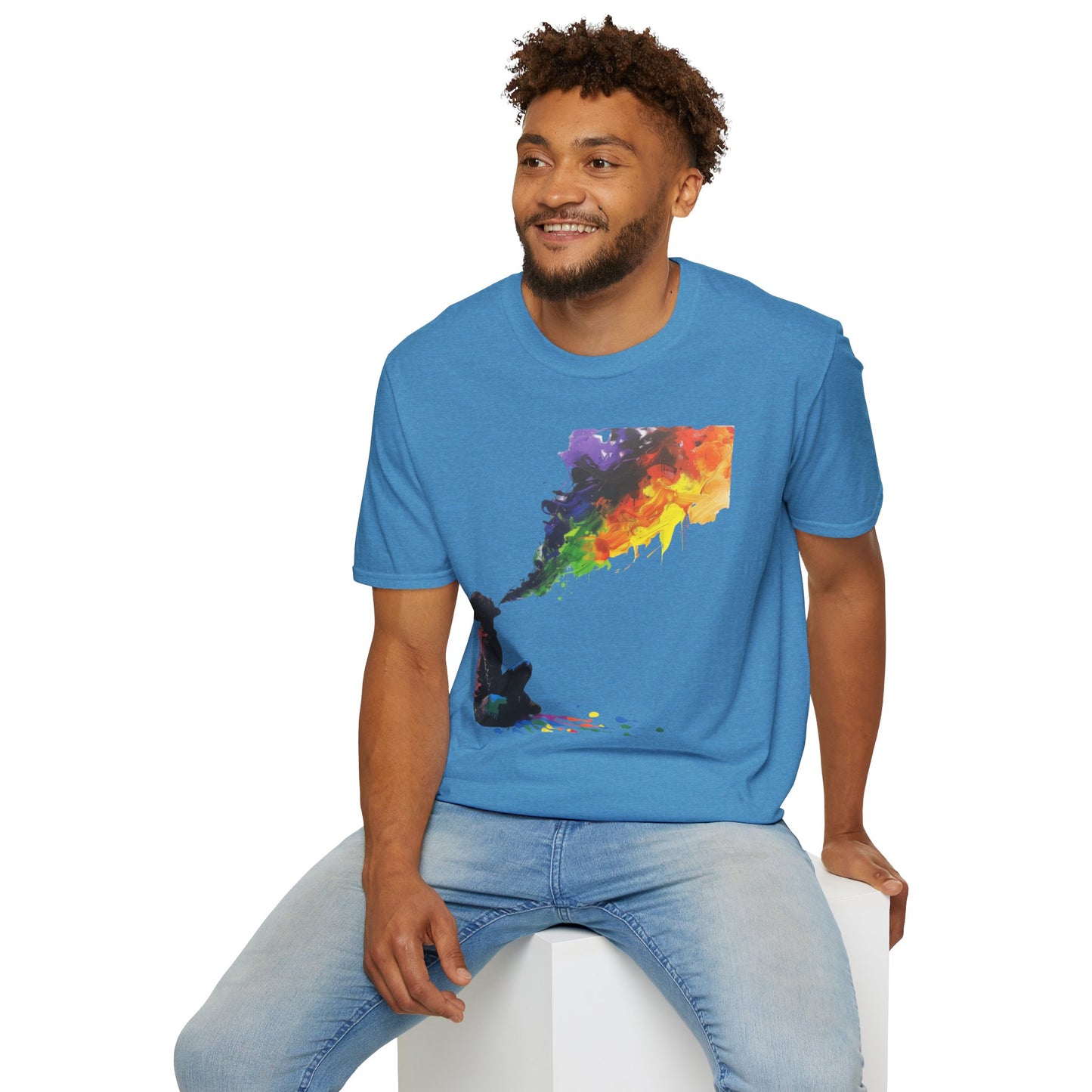 Rainbow Breath - Unisex Softstyle T-Shirt