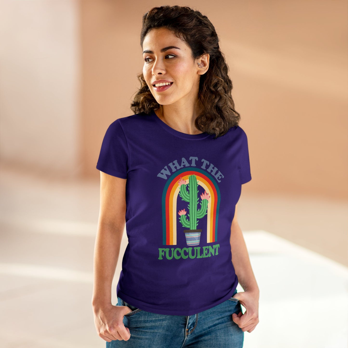 What the Fucculent - Gardening - Women's Midweight Cotton Tee