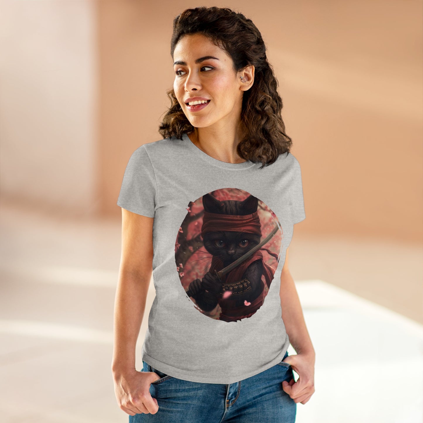 Ninja Kitty - Women's Midweight Cotton Tee