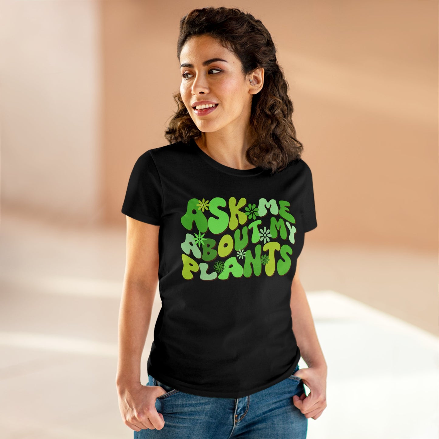 Ask Me About My Plants - Gardening - Women's Midweight Cotton Tee